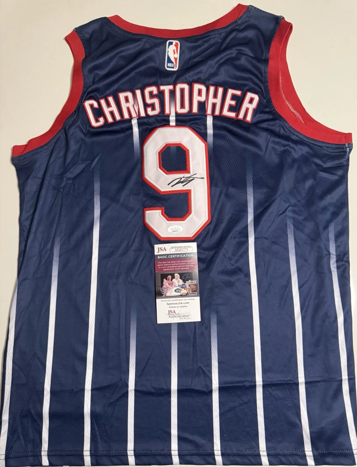 Joshua Christopher Houston Rockets Autographed Jersey JSA COA