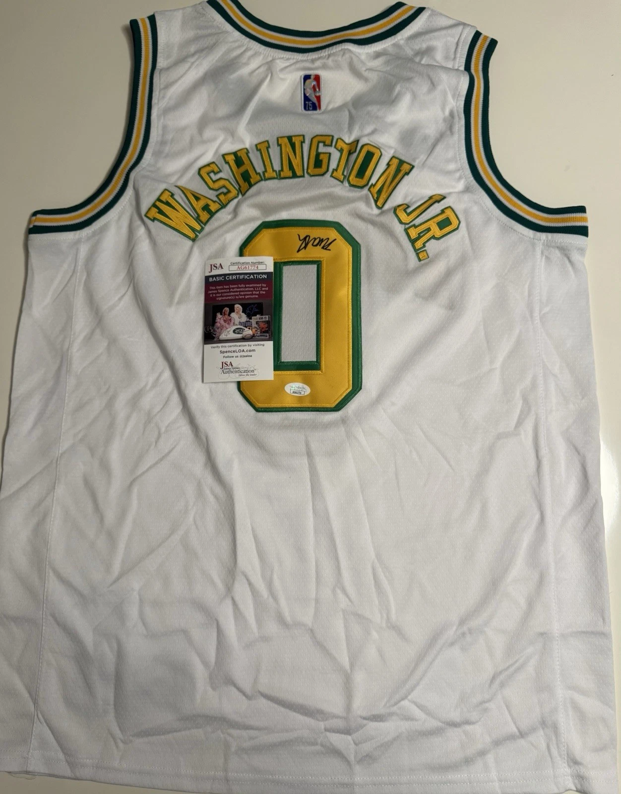 Tyty Washington Jr Houston Rockets Autographed Jersey JSA COA