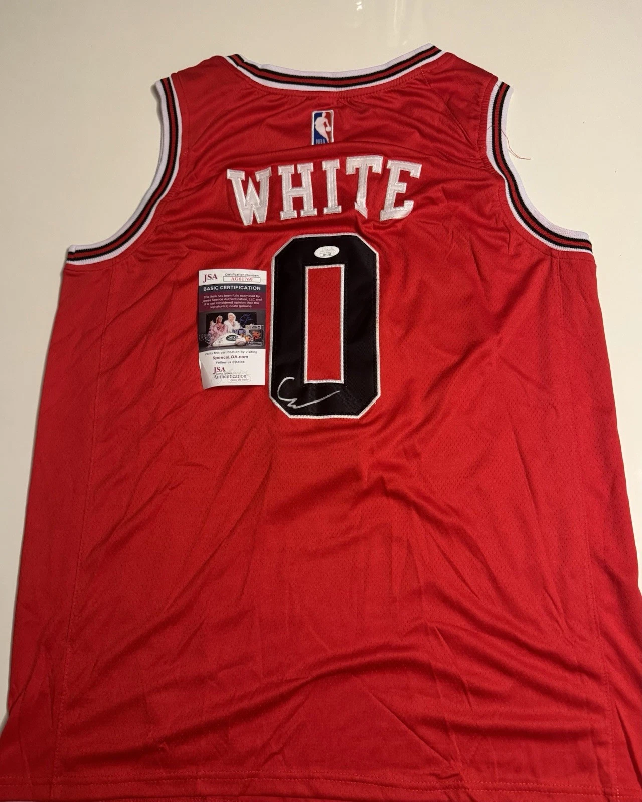 Coby White Chicago Bulls Autographed Jersey JSA COA