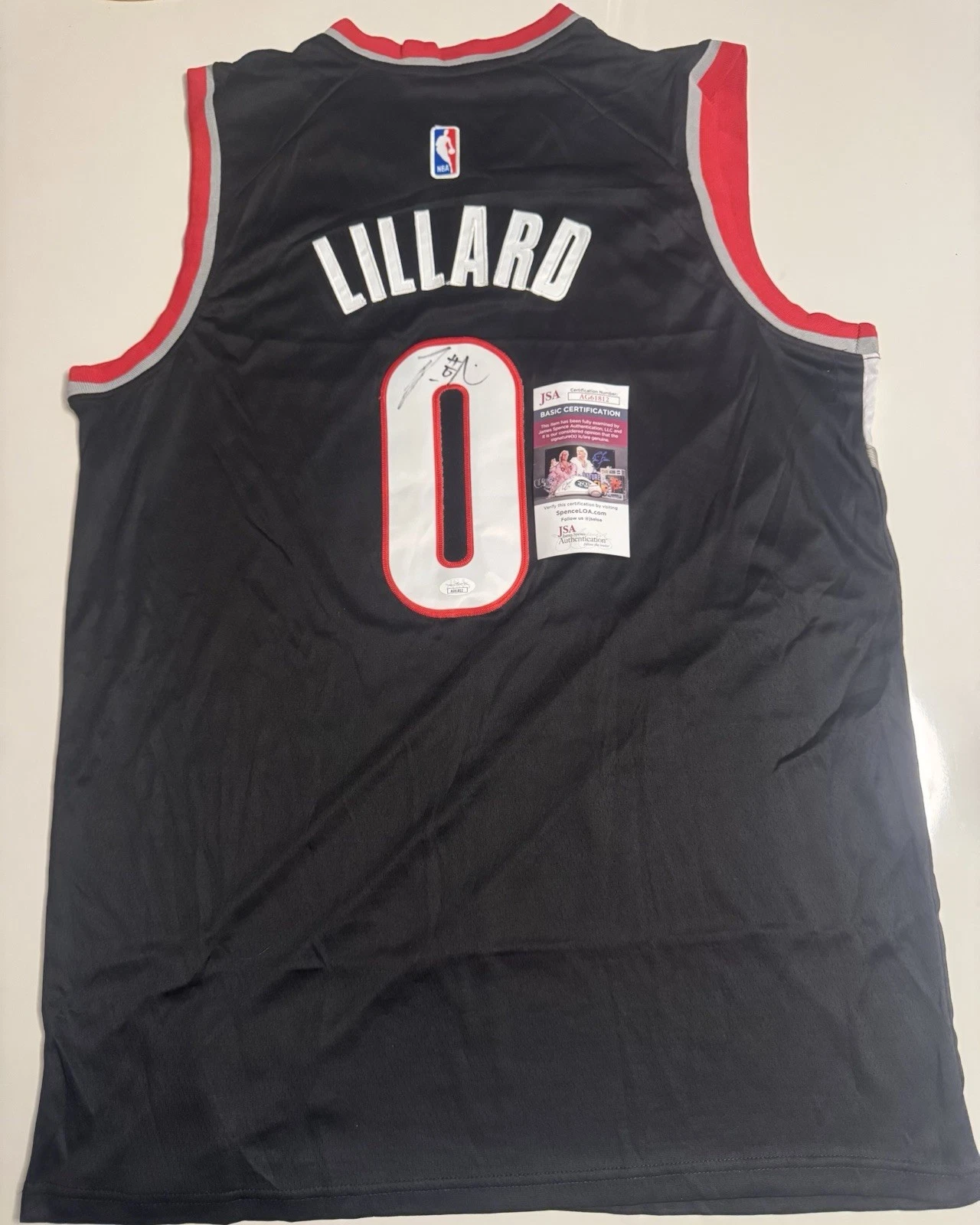 Damian Lillard Portland Trailblazers Autographed Jersey JSA