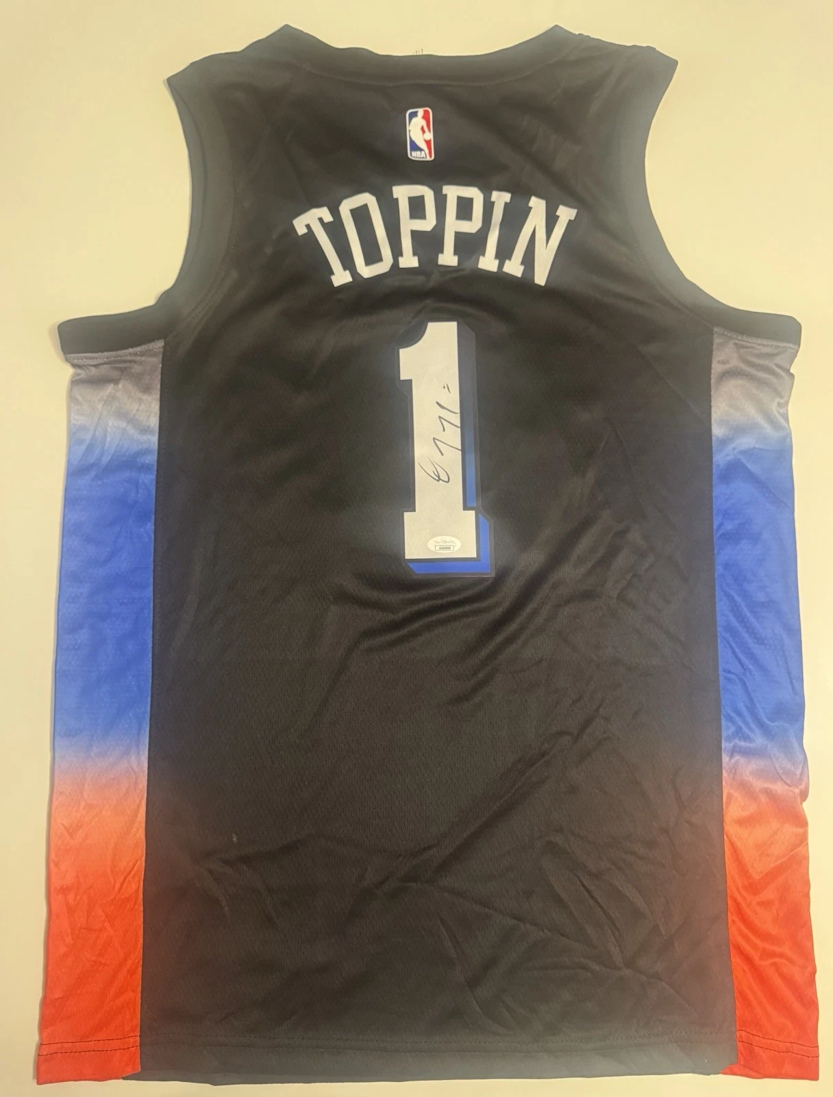 Obi Toppin New York Knicks Autographed Jersey JSA COA