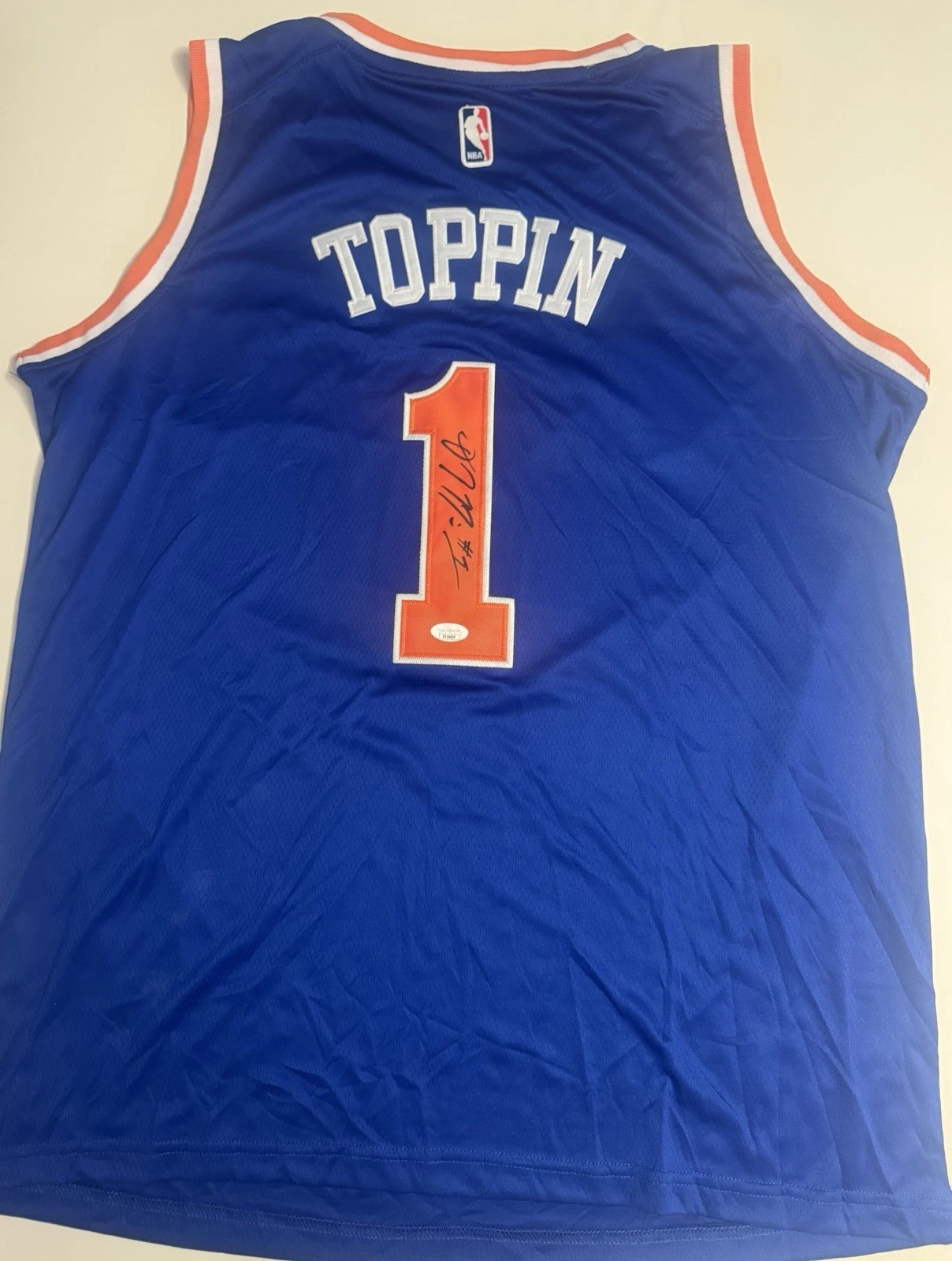 Obi Toppin New York Knicks Autographed Jersey JSA COA