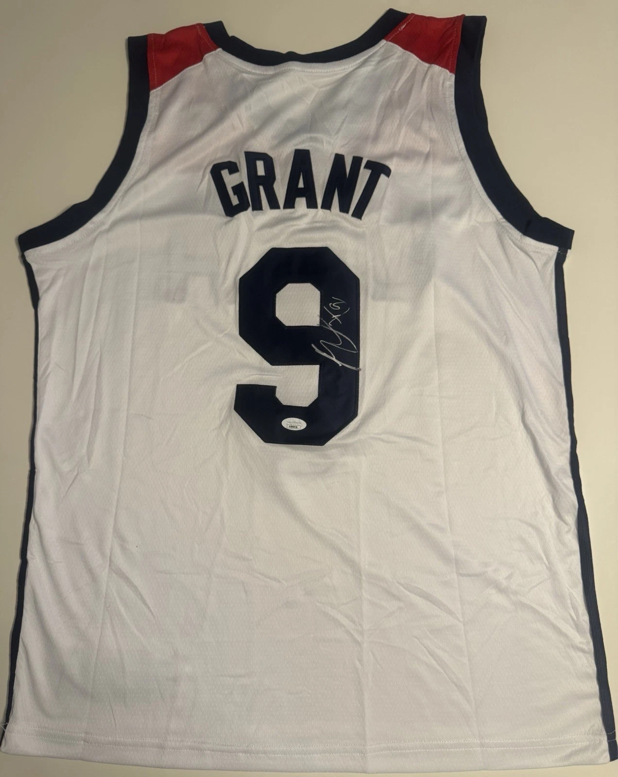 Jerami Grant 2020 Team USA Autographed Jersey JSA COA