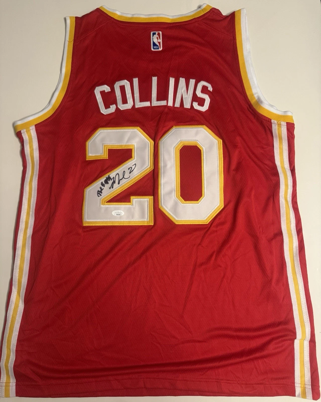 John Collins Atlanta Hawks Autographed Jersey JSA COA “ The Baptist”