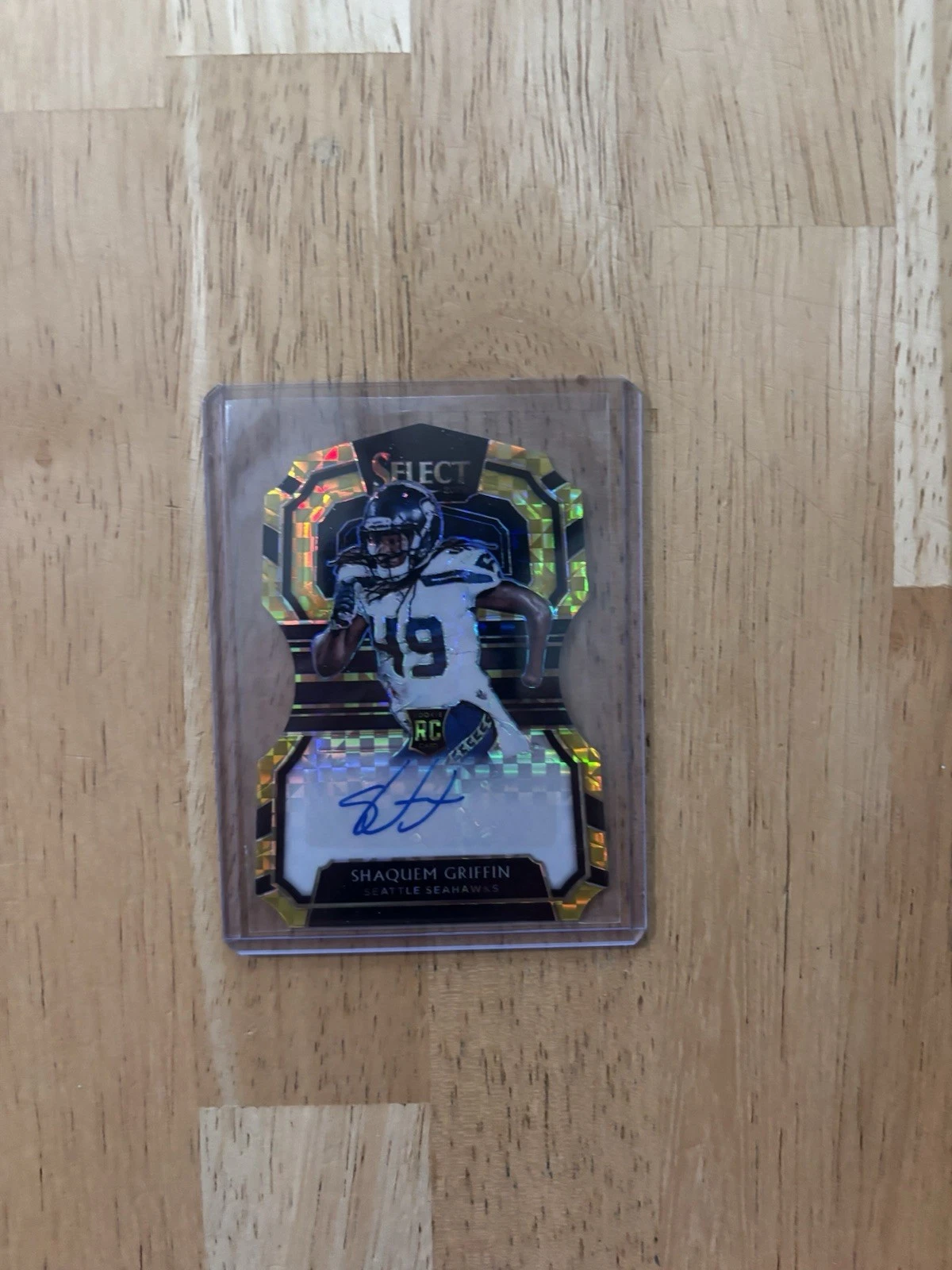 Shaquem Griffin 2018 Select Die Cut Gold /10 Auto RC Seahawks
