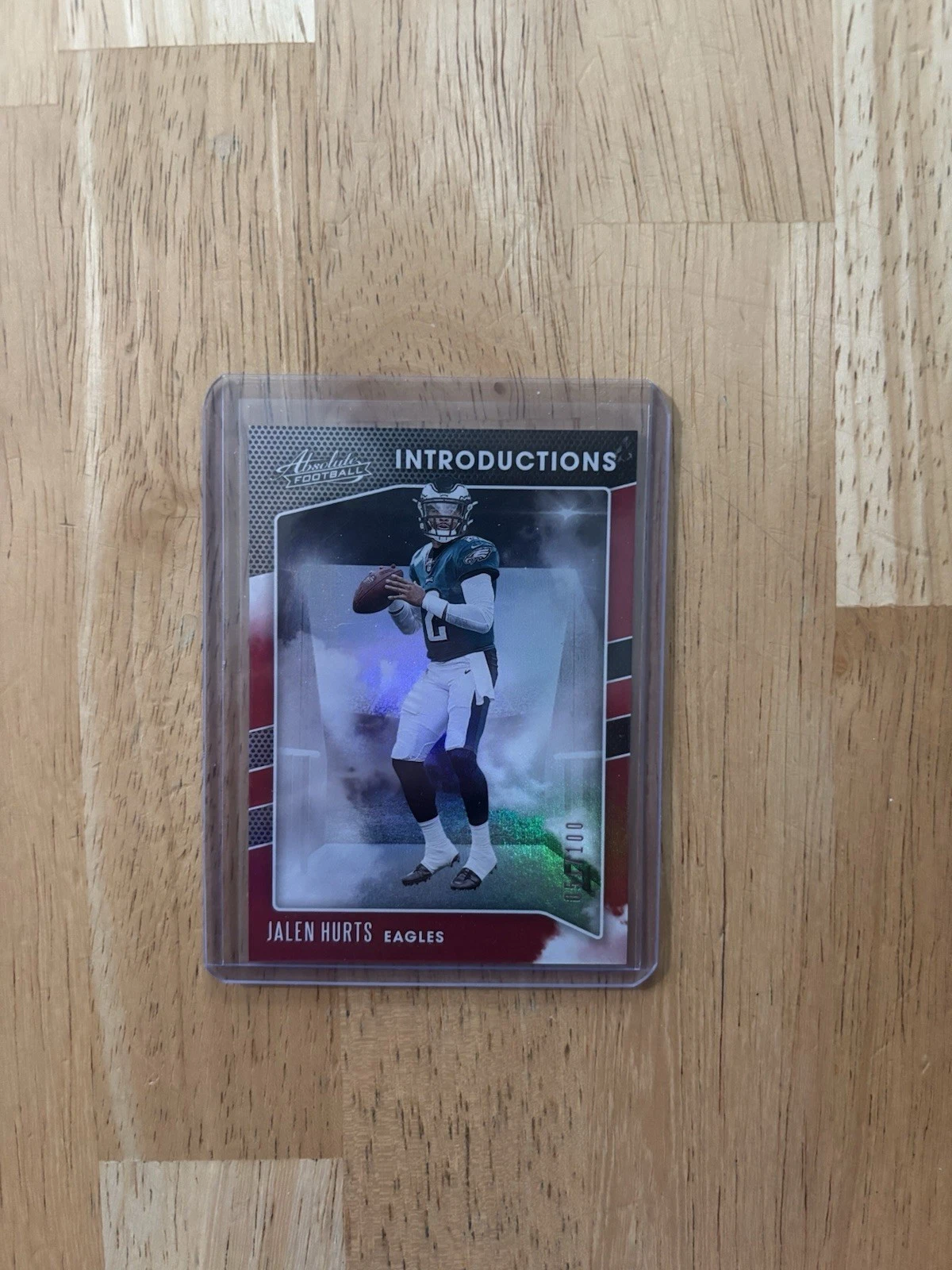 2020 Panini Absolute Jalen Hurts Introductions  /100 Rookie RC Eagles. SB Champ