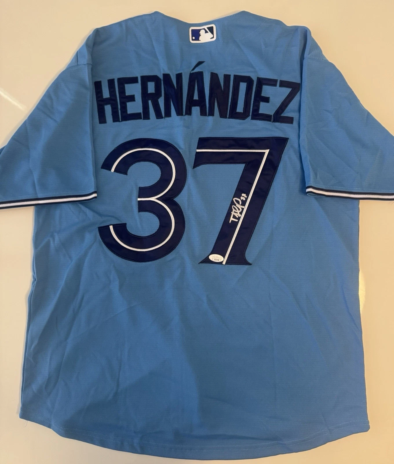 Teoscar Hernandez Toronto Blue Jays Autographed Jersey Dodgers JSA COA
