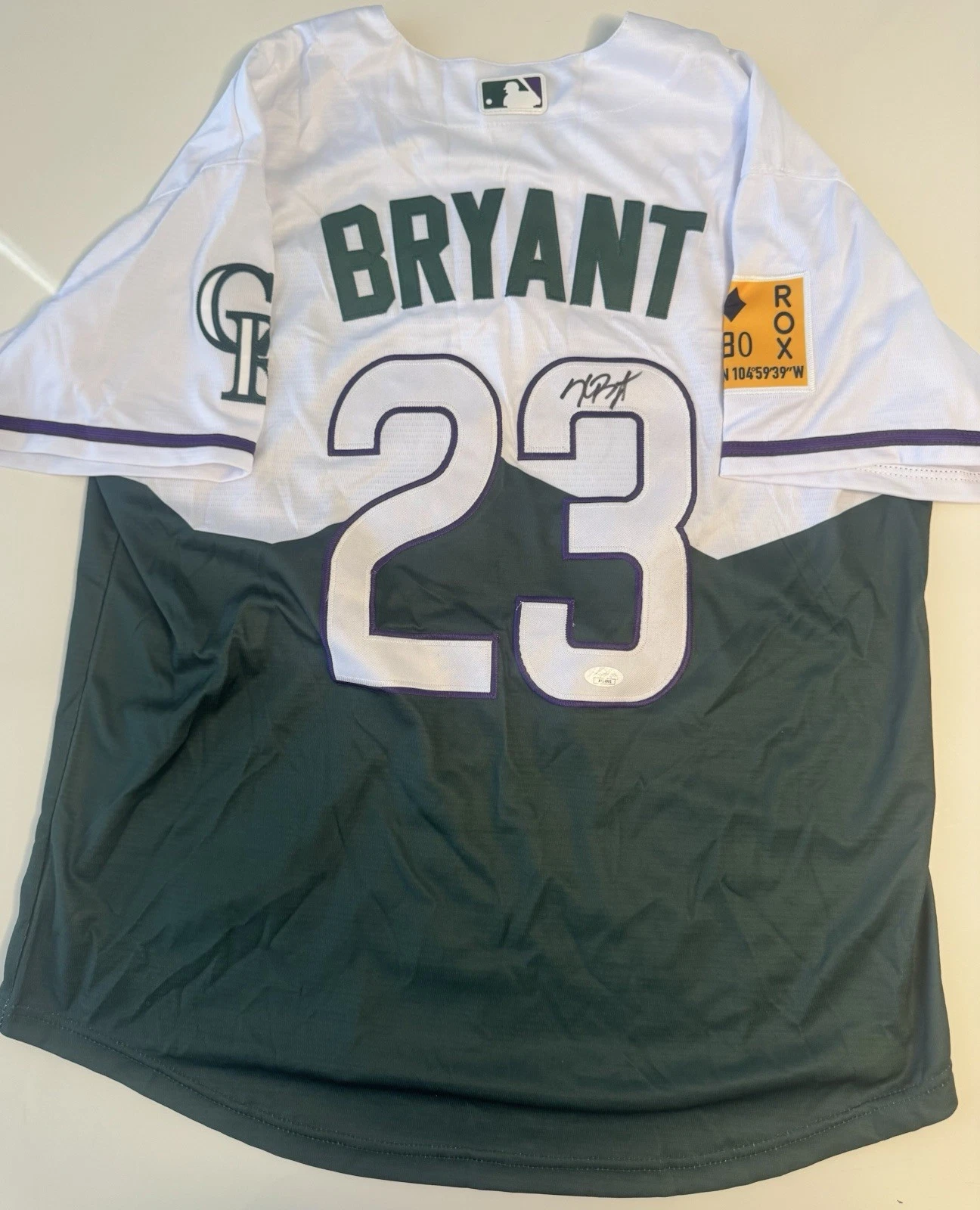 Kris Bryant Colorado Rockies Autographed Jersey JSA COA