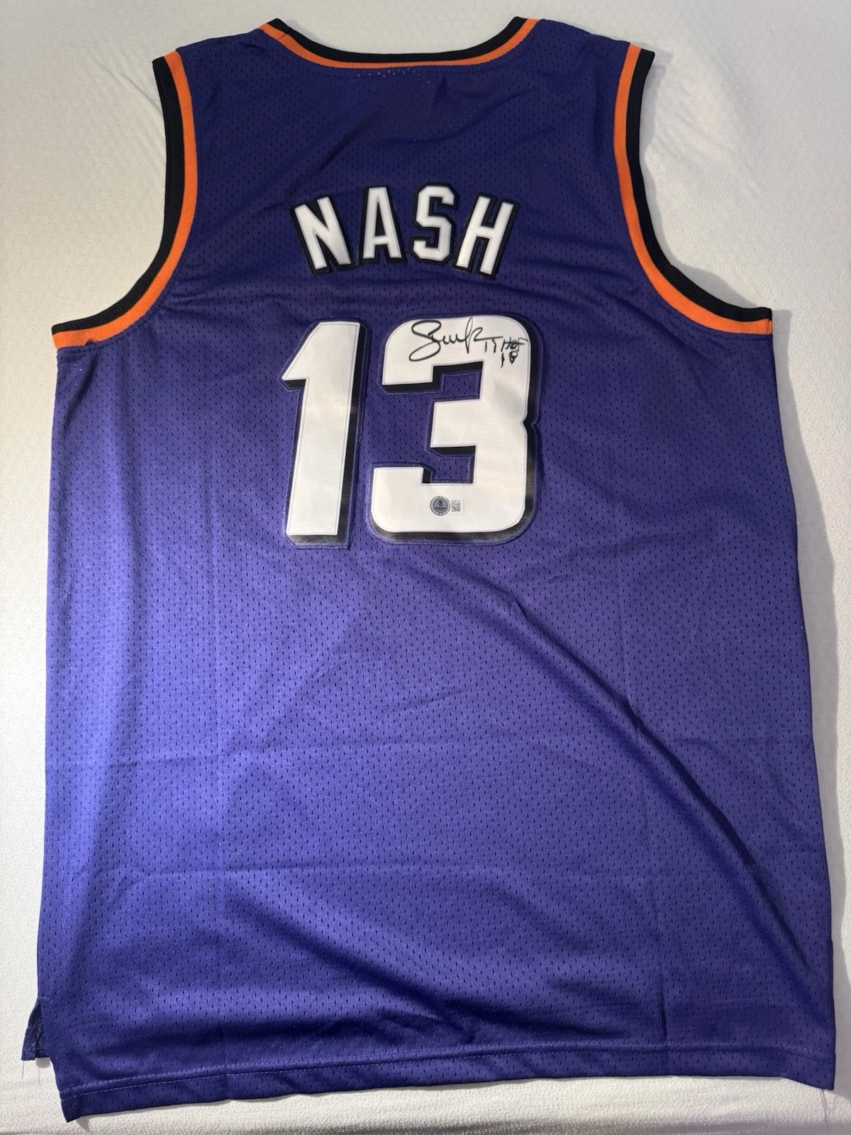Steve Nash Phoenix Suns Signed Jersey “HOF 18” Beckett BAS COA