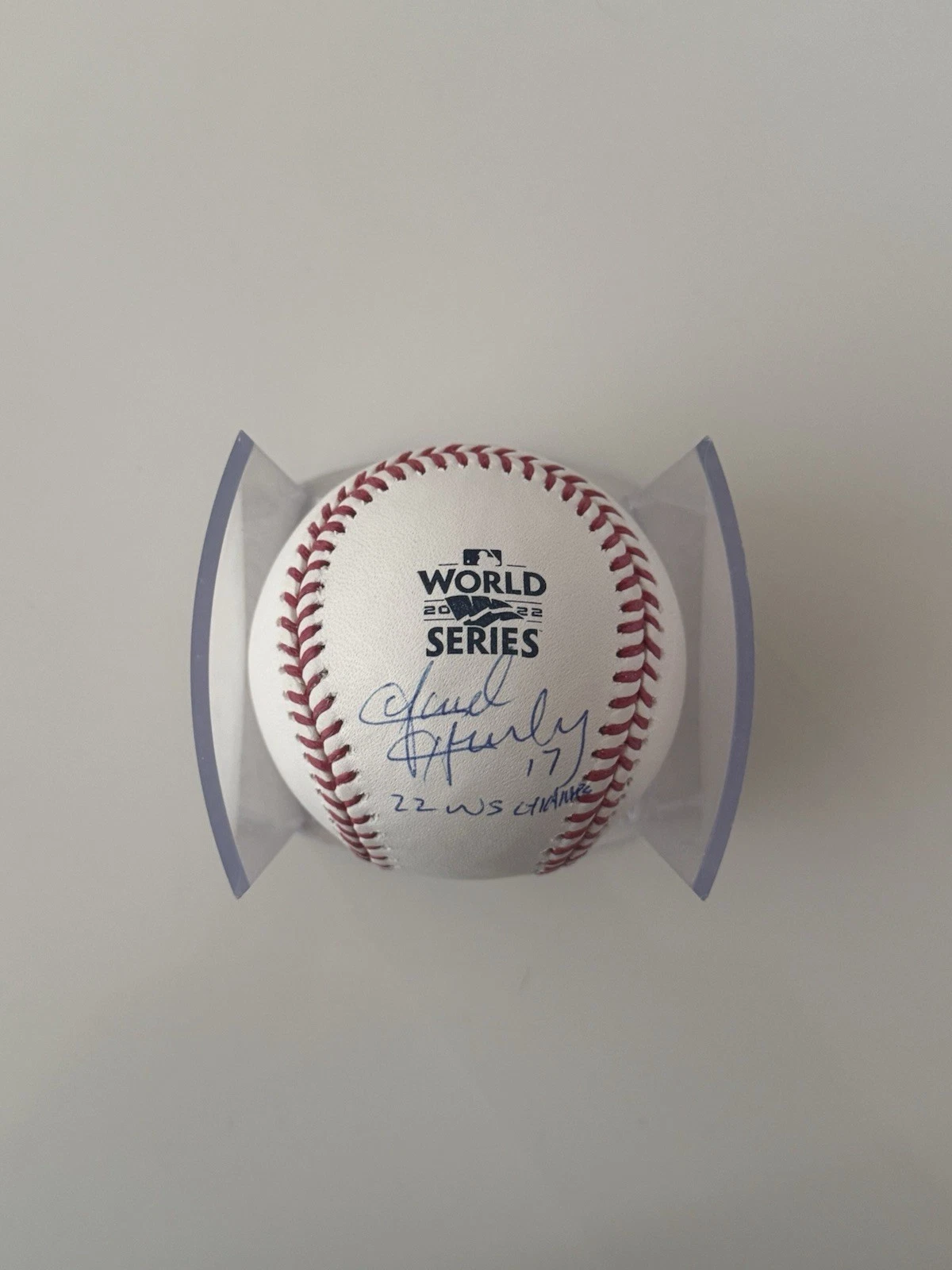 David Hensley Astros Autographed 2022 World Series Baseball Inscribed JSA COA