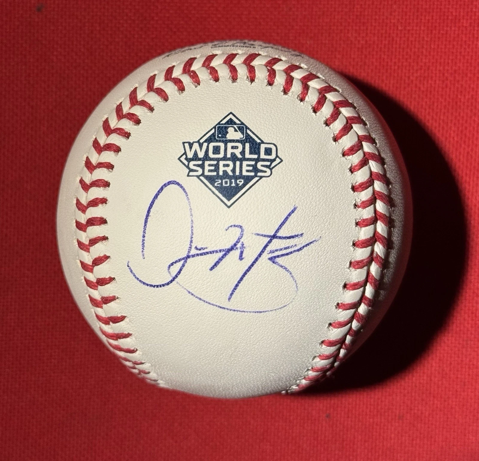 Dave Martinez Nationals Autographed 2019 World Series Baseball JSA COA