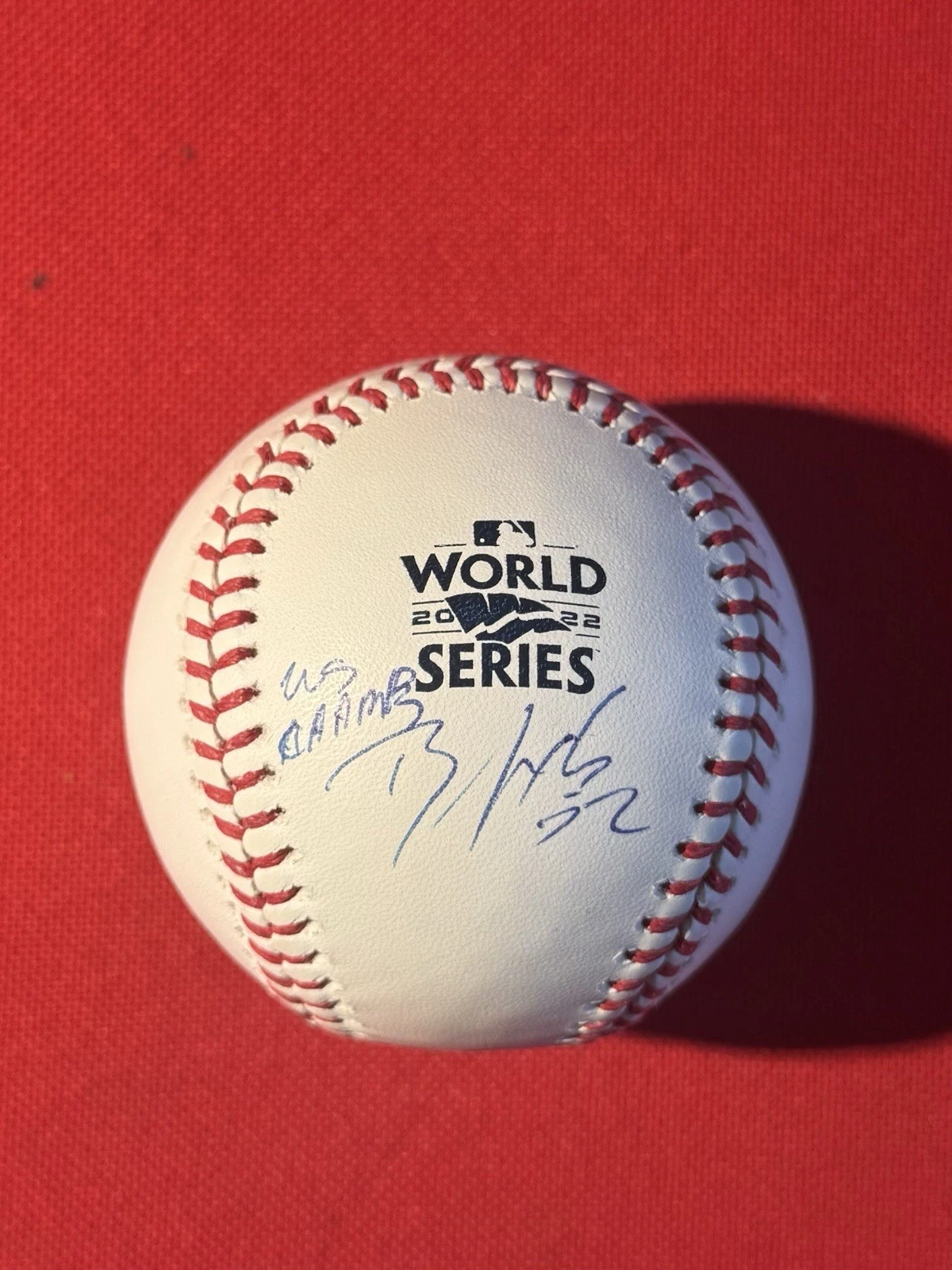 Bryan Abreu Houston Astros Autographed 2022 World Series Baseball JSA Inscribed