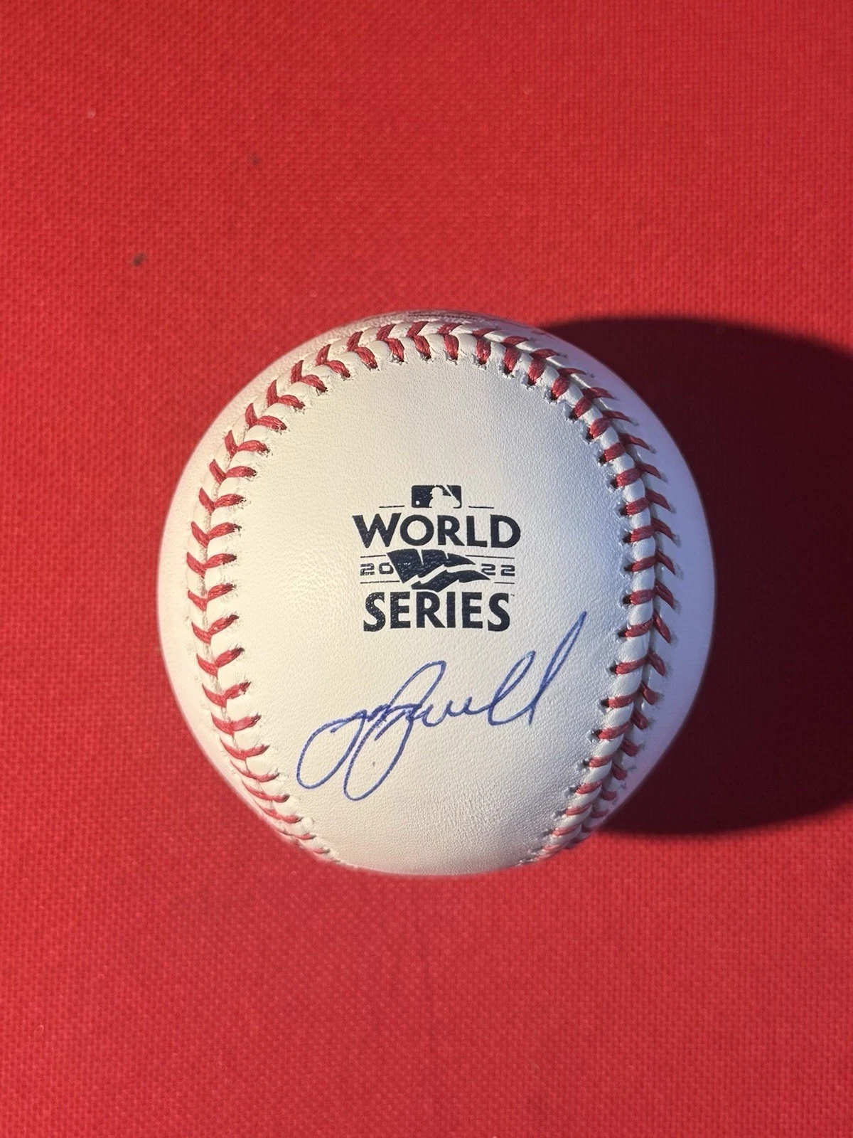 Jeff Bagwell Signed Autographed 2022 World Series Baseball Houston Astros JSA