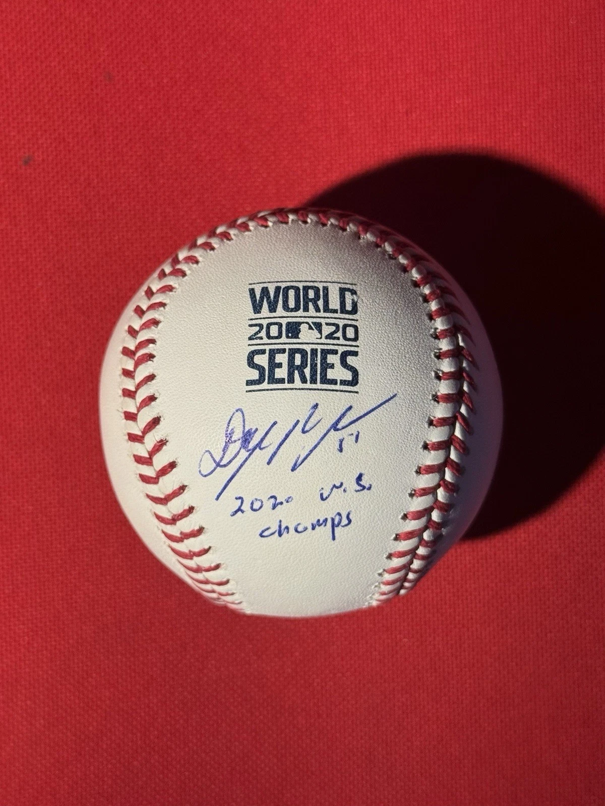 Dylan Floro Los Angeles Dodgers Autographed 2020 World Series Baseball JSA COA