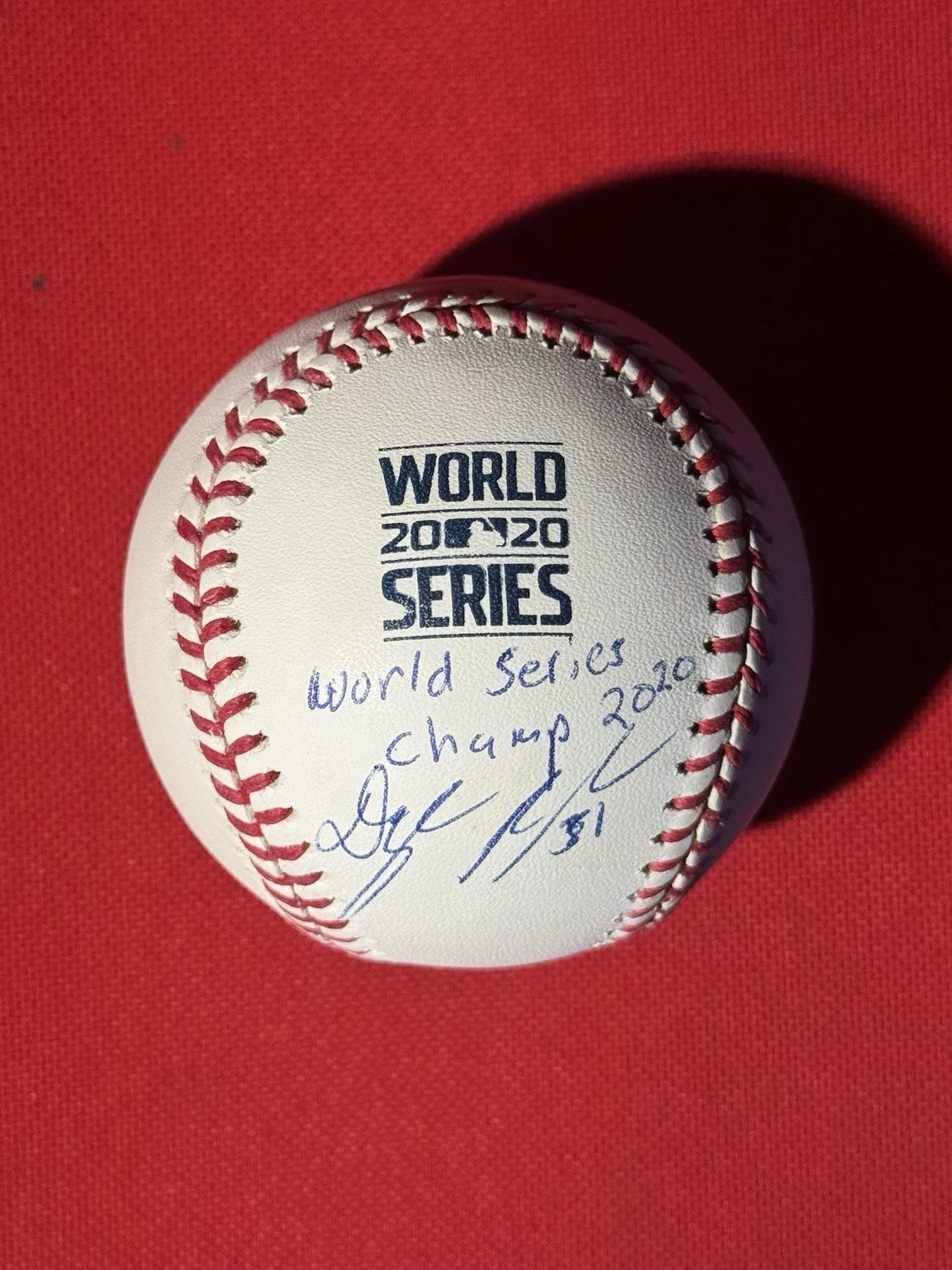 Dylan Floro Los Angeles Dodgers Autographed 2020 World Series Baseball JSA COA