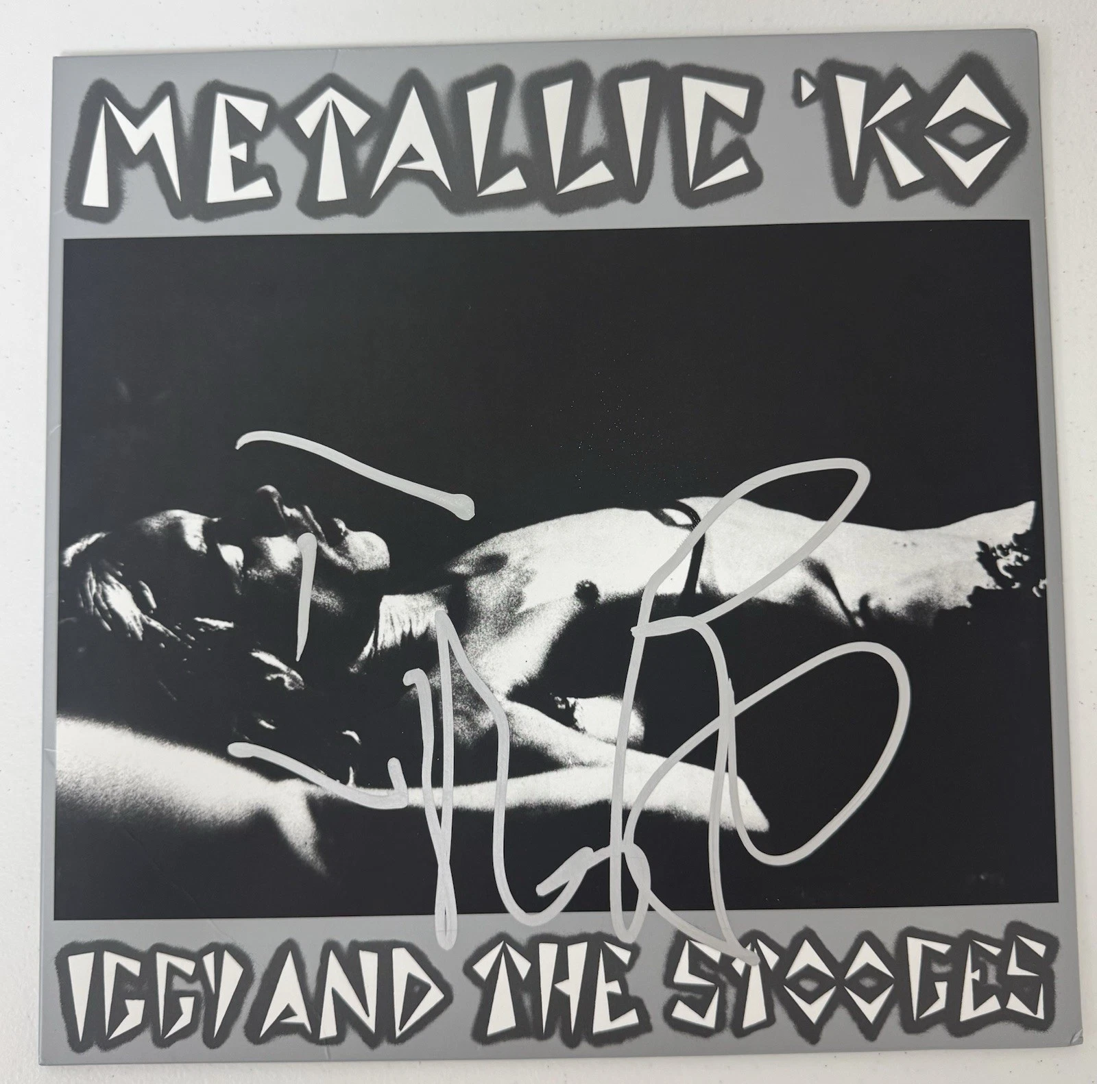 Iggy Pop Autographed Metallic K.O. Vinyl The Stooges Beckett BAS COA