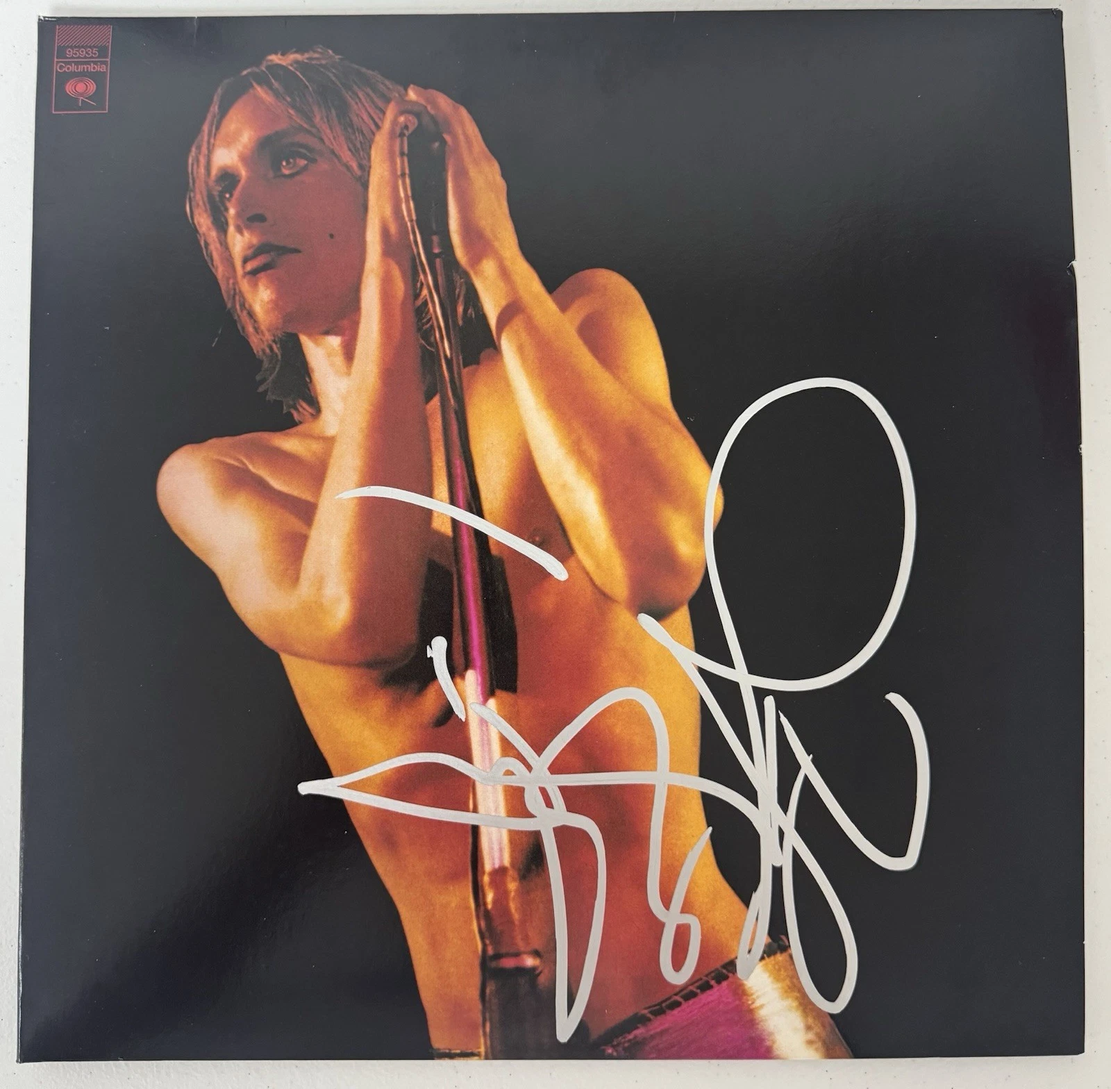Iggy Pop Autographed Raw Power Vinyl The Stooges Beckett BAS COA