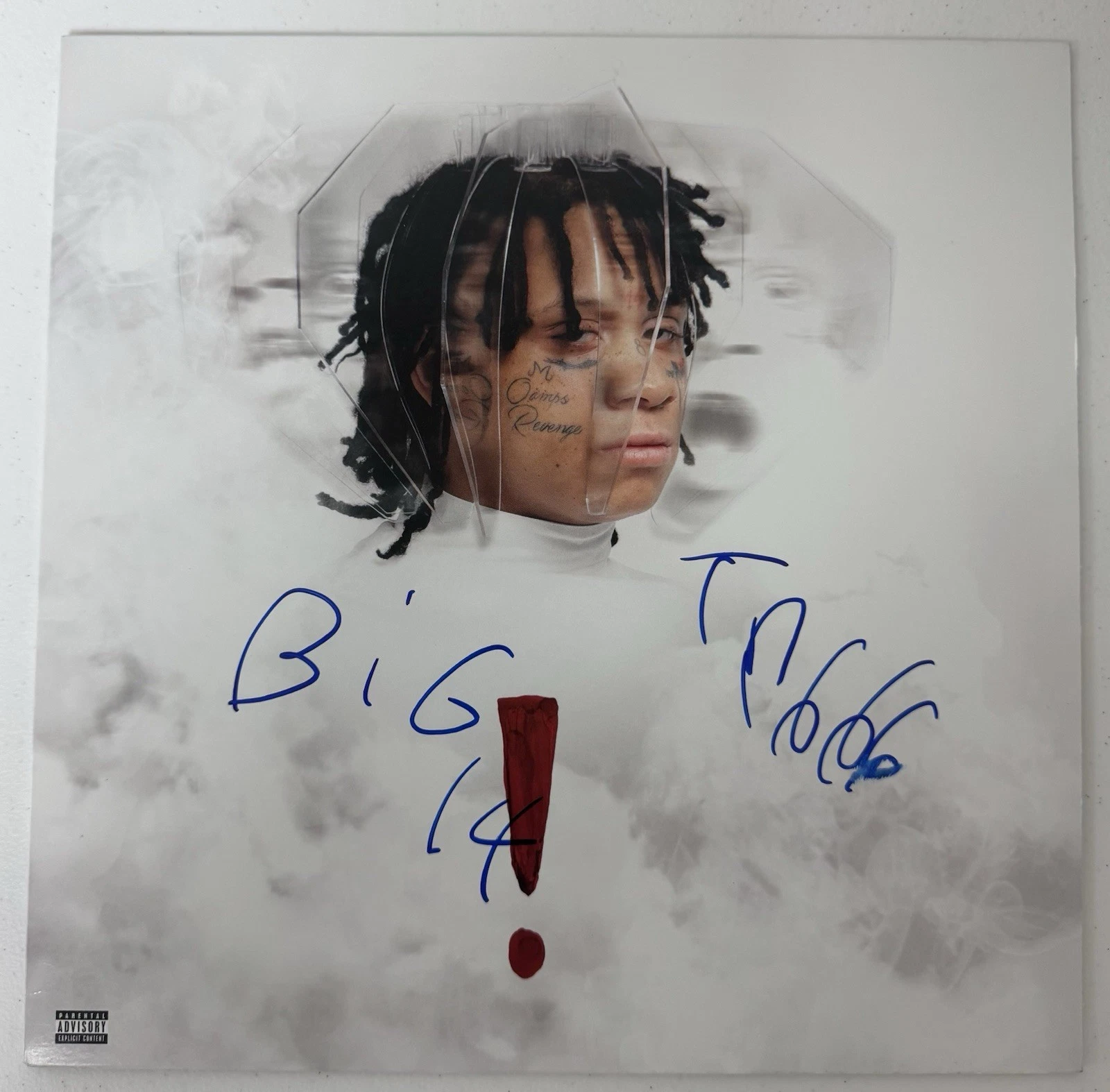 Trippie Redd Rapper Autographed ! Vinyl Record Smudged Beckett BAS COA