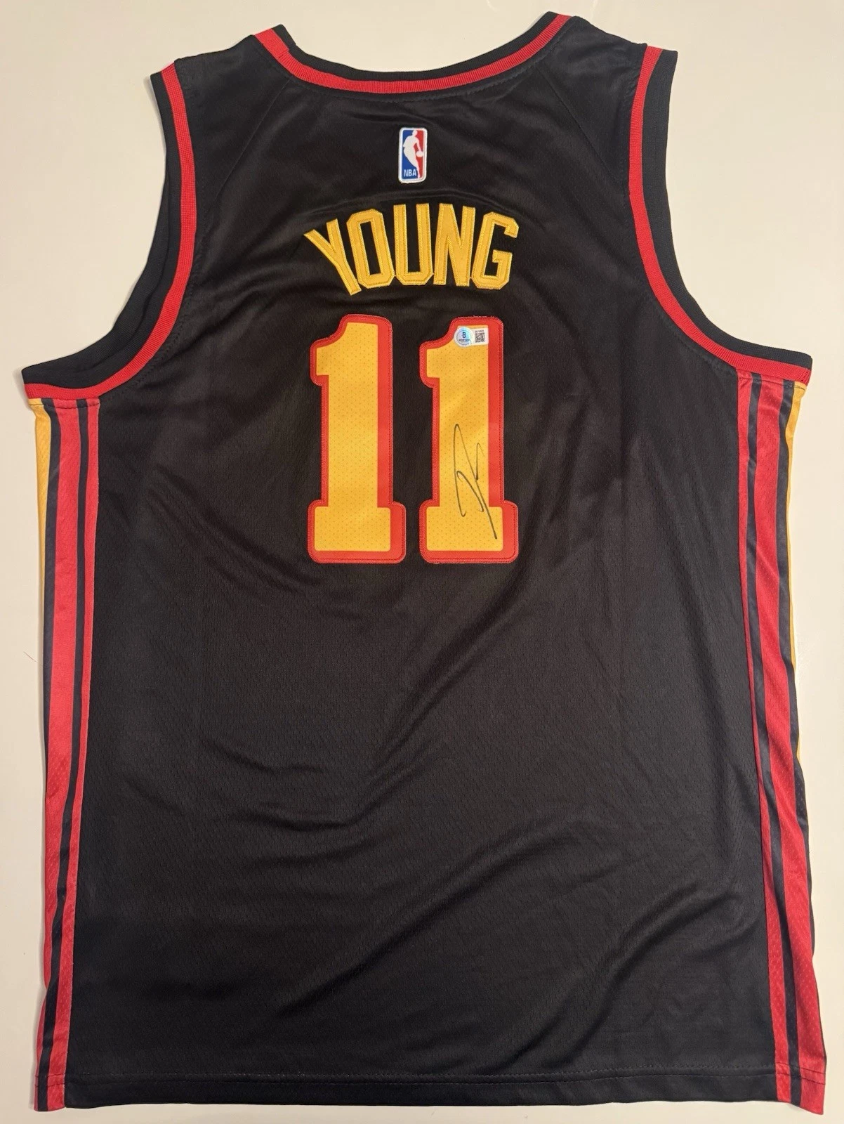 Trae Young Atlanta Hawks Autographed Jersey Beckett BAS COA