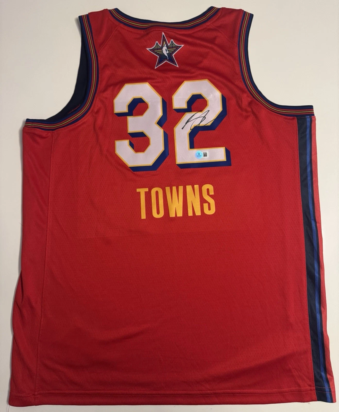 Karl Anthony Towns New York Knicks Autographed All Star Jersey Beckett BAS COA