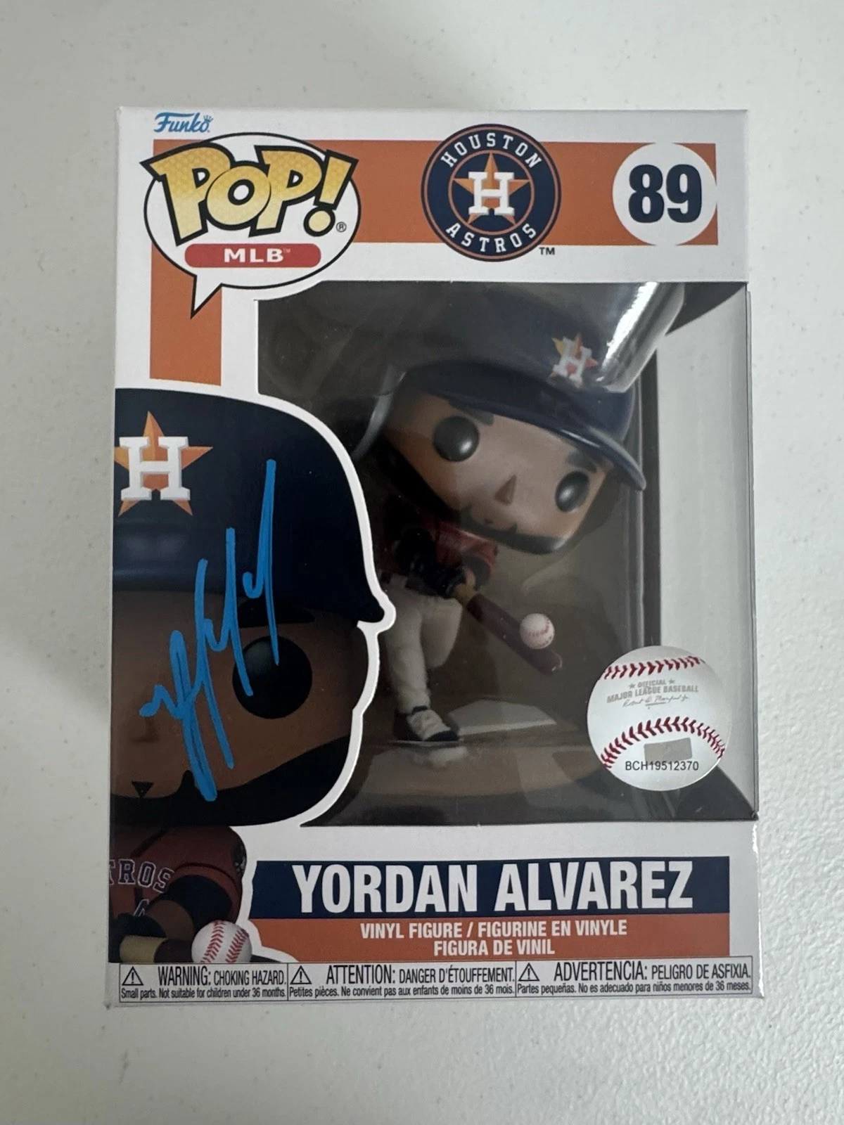 Yordan Alvarez Houston Astros Autographed Funko Pop JSA+BAS COA