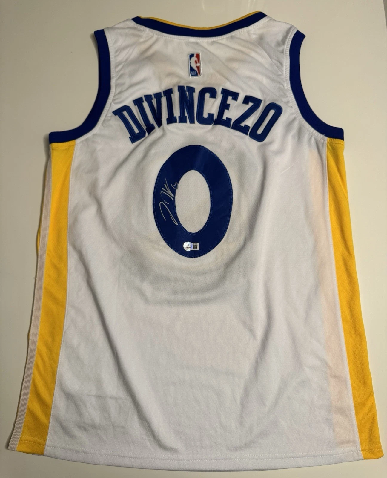 Donte Divincenzo Golden State Warriors Autographed Jersey Beckett BAS COA