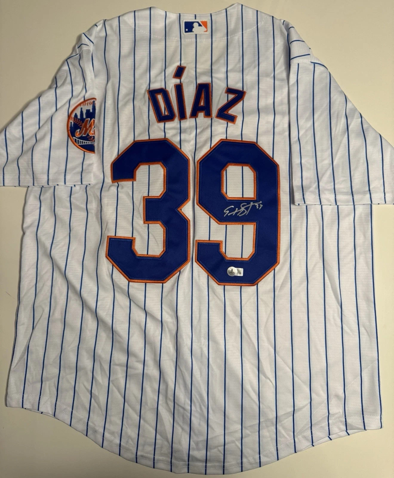 Edwin Diaz New York Mets Autographed Jersey Beckett BAS COA