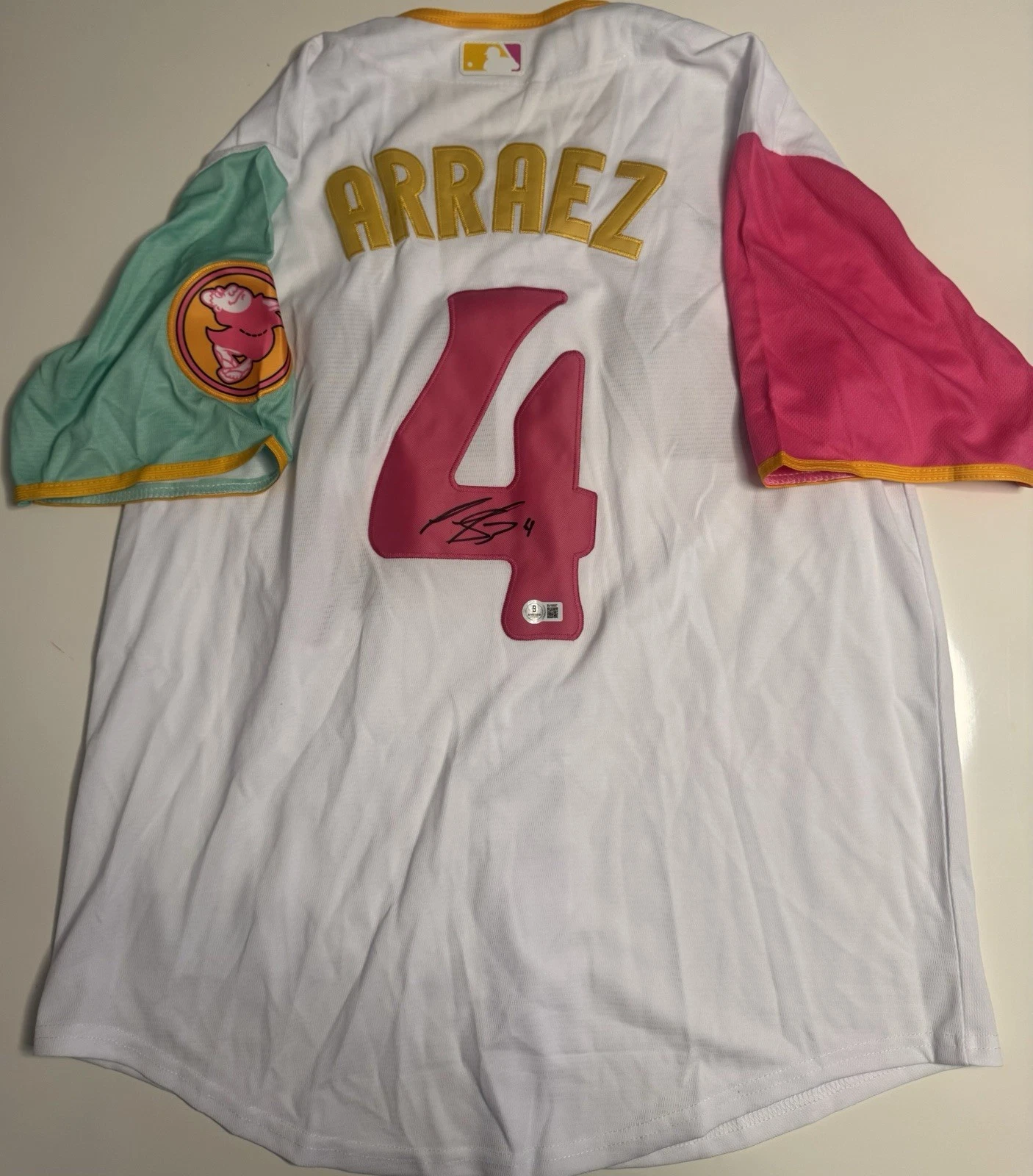 Luis Arraez San Diego Padres Autographed Jersey Beckett BAS COA