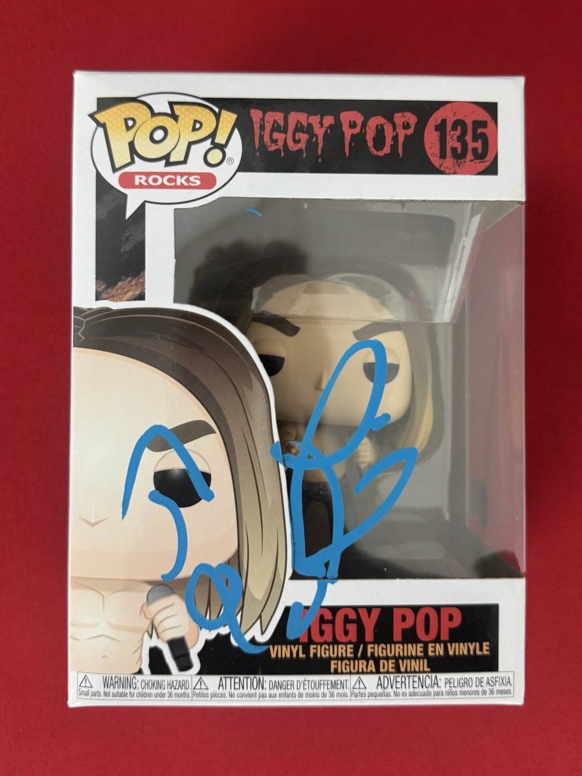 IGGY POP AUTOGRAPHED FUNKO POP GODFATHER OF PUNK BECKETT BAS COA COLLECTIBLE MEMORABILIA