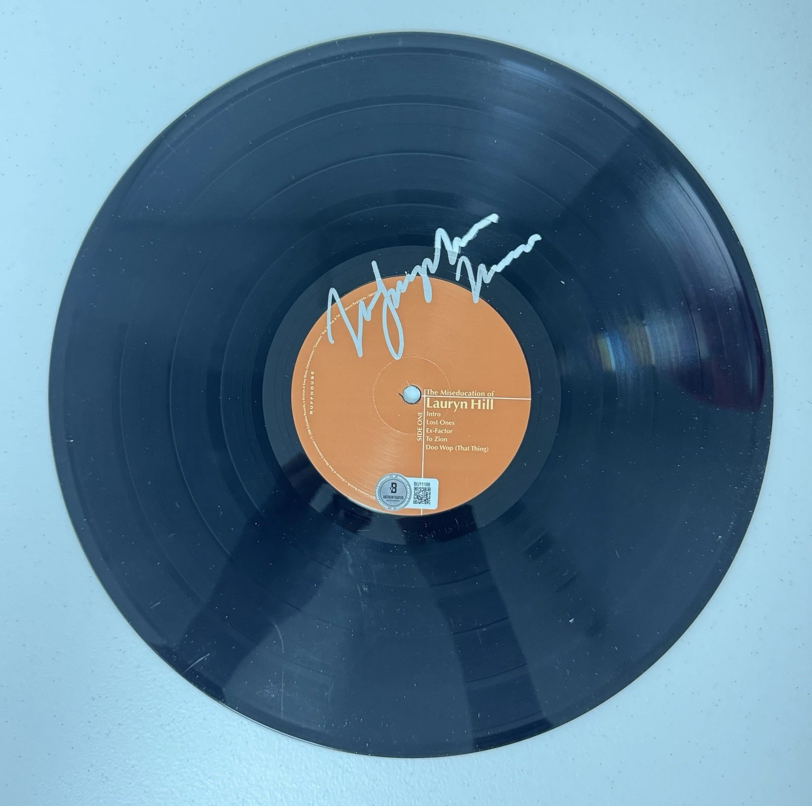 Lauryn Hill Autographed The Miseducation Vinyl Disc Beckett BAS COA