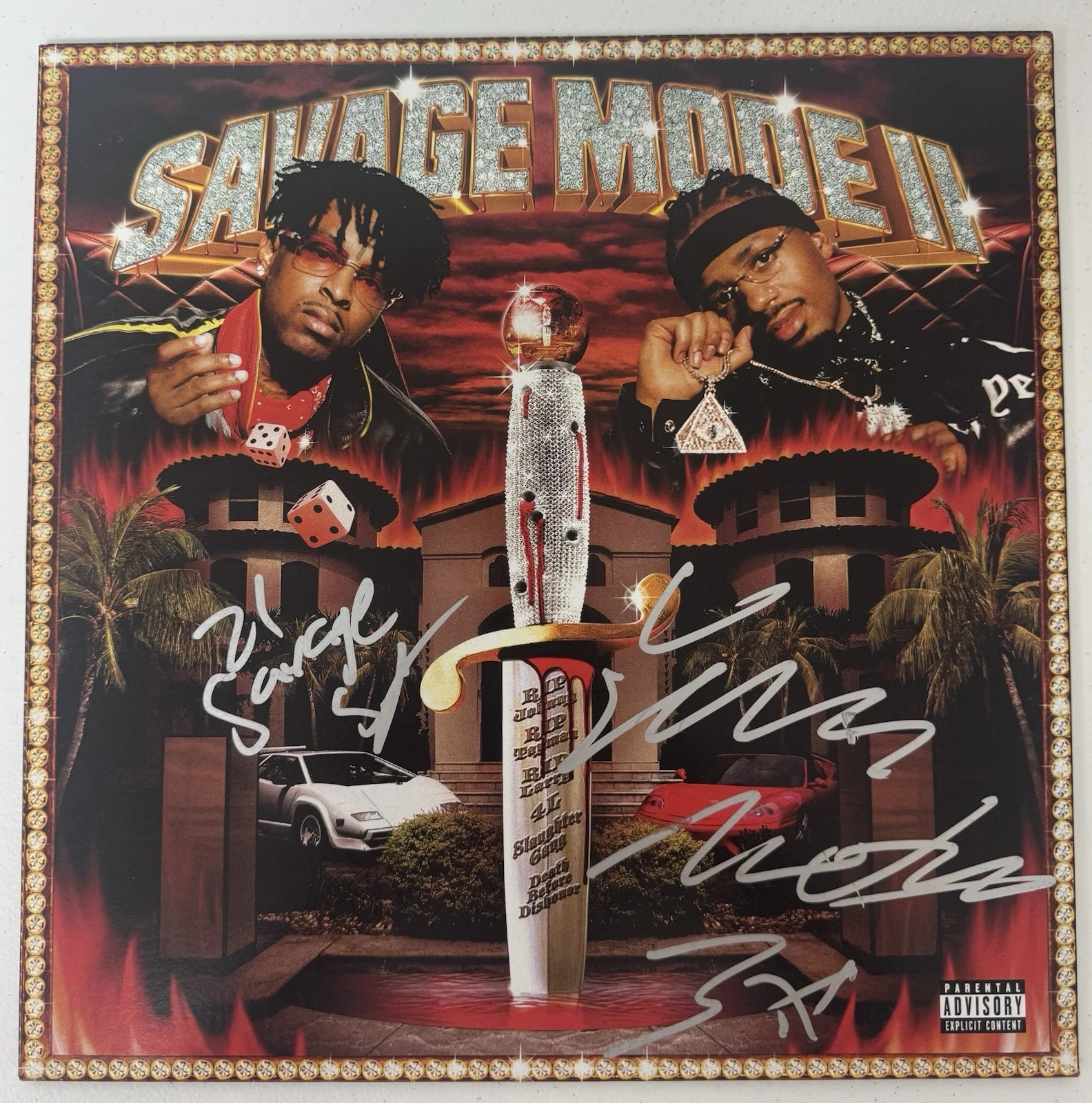 21 Savage Metro Boomin Dual Signed SAVAGE MODE II Vinyl Album Beckett COA