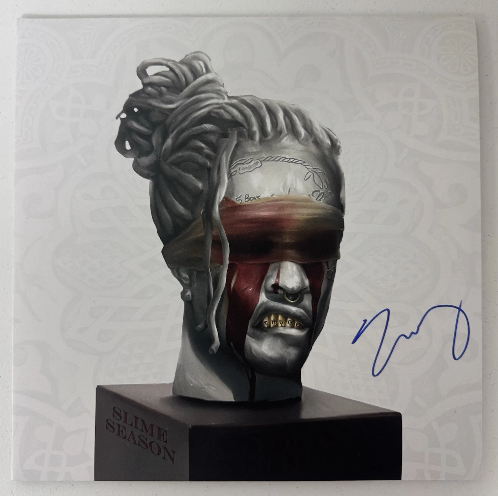 Young Thug Rapper Autographed Slime Season Vinyl Record YSL Beckett BAS COA