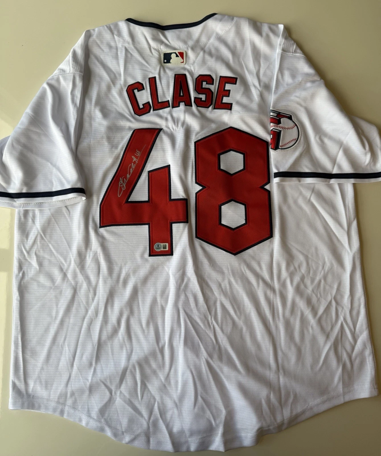 Emmanuel Clase Cleveland Guardians Autographed Jersey Beckett BAS COA