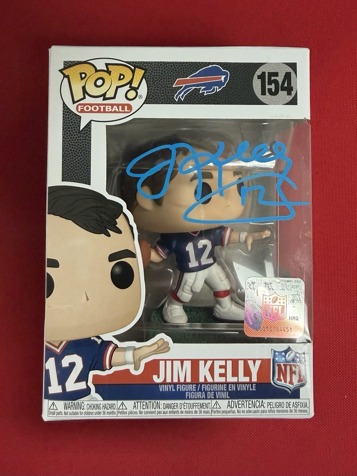 Jim Kelly Buffalo Bills Autographed Funko Pop Beckett BAS COA