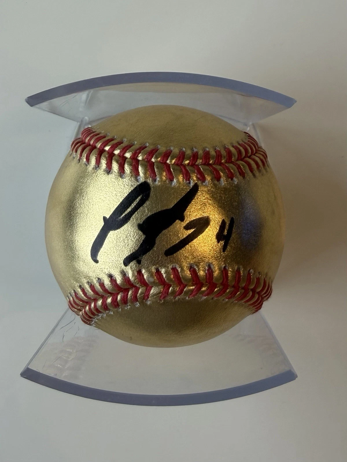 Luis Arraez San Diego Padres Autographed Gold Baseball Rare Beckett BAS COA