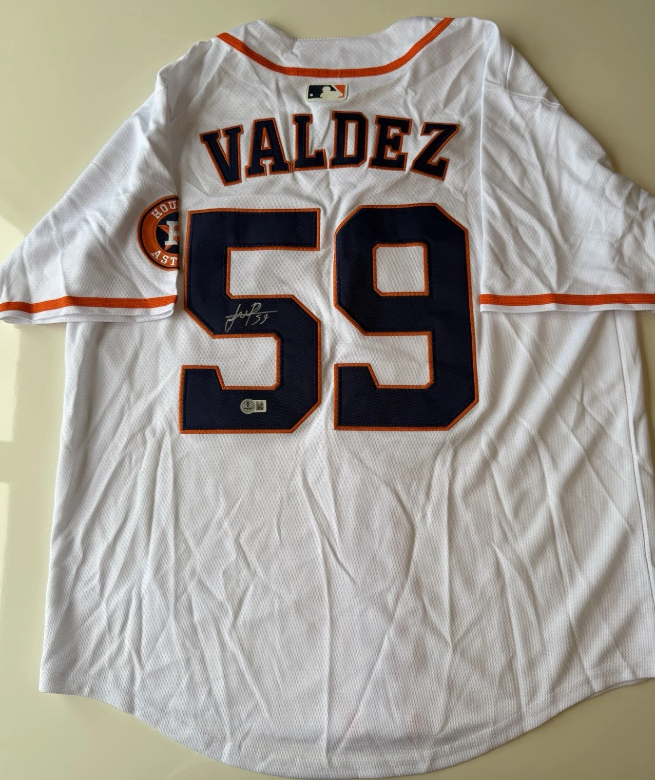 Framber Valdez Houston Astros Autographed Jersey Beckett BAS COA
