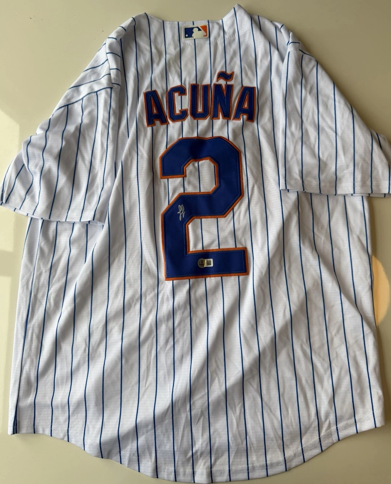 Luisangel Acuna New York Mets Autographed Jersey Beckett BAS COA