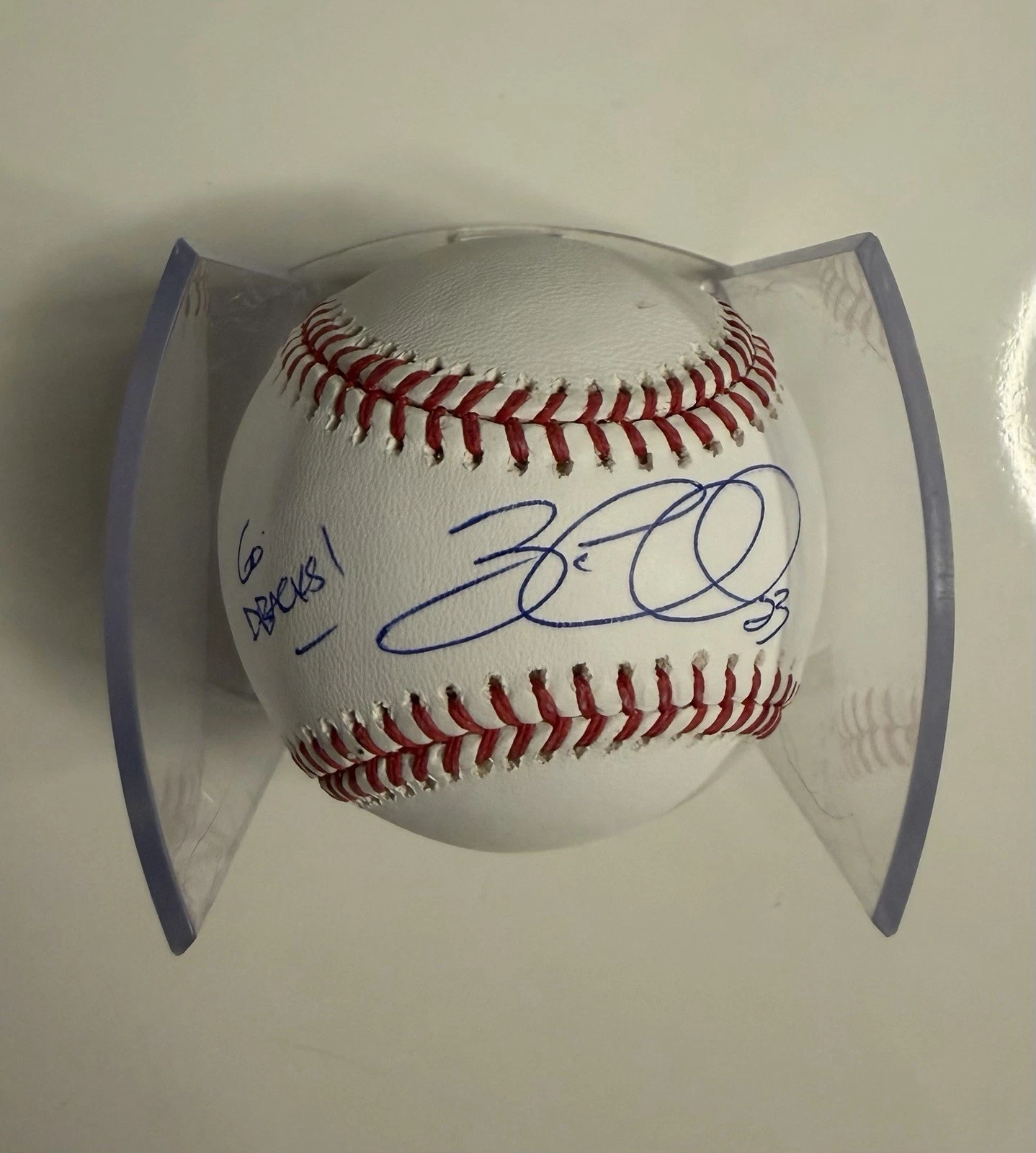 Zac Gallen Arizona Diamondbacks Autographed Baseball Inscribed Go DBACKS JSA COA