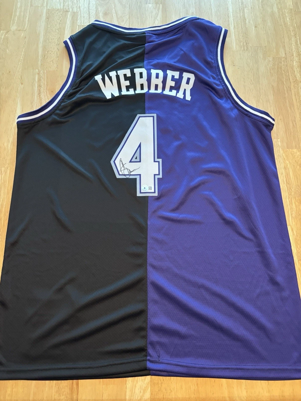 Chris Webber Signed Autographed Jersey Sacramento Kings Beckett BAS Coa