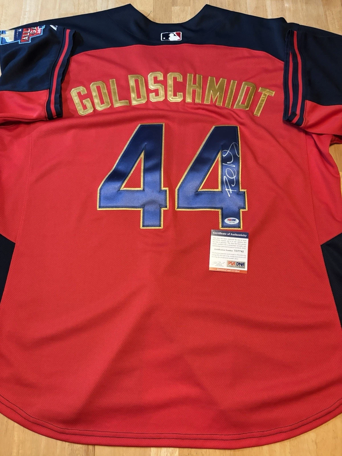 2014 ALL STAR PAUL GOLDSCHMIDT AUTOGRAPHED Signed JERSEY PSA. Cardinals Yankees
