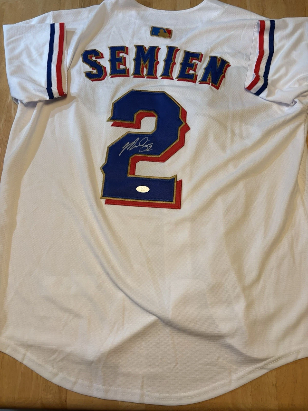 Marcus Semien Signed Autographed Jersey Texas Rangers Jsa Coa