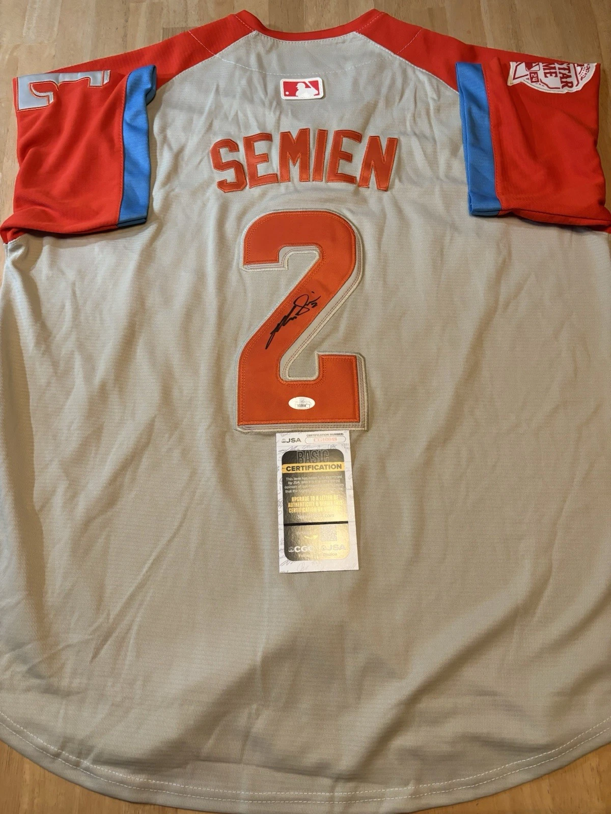Marcus Semien Signed Autographed 2024 All Star Game Jersey JSA COA
