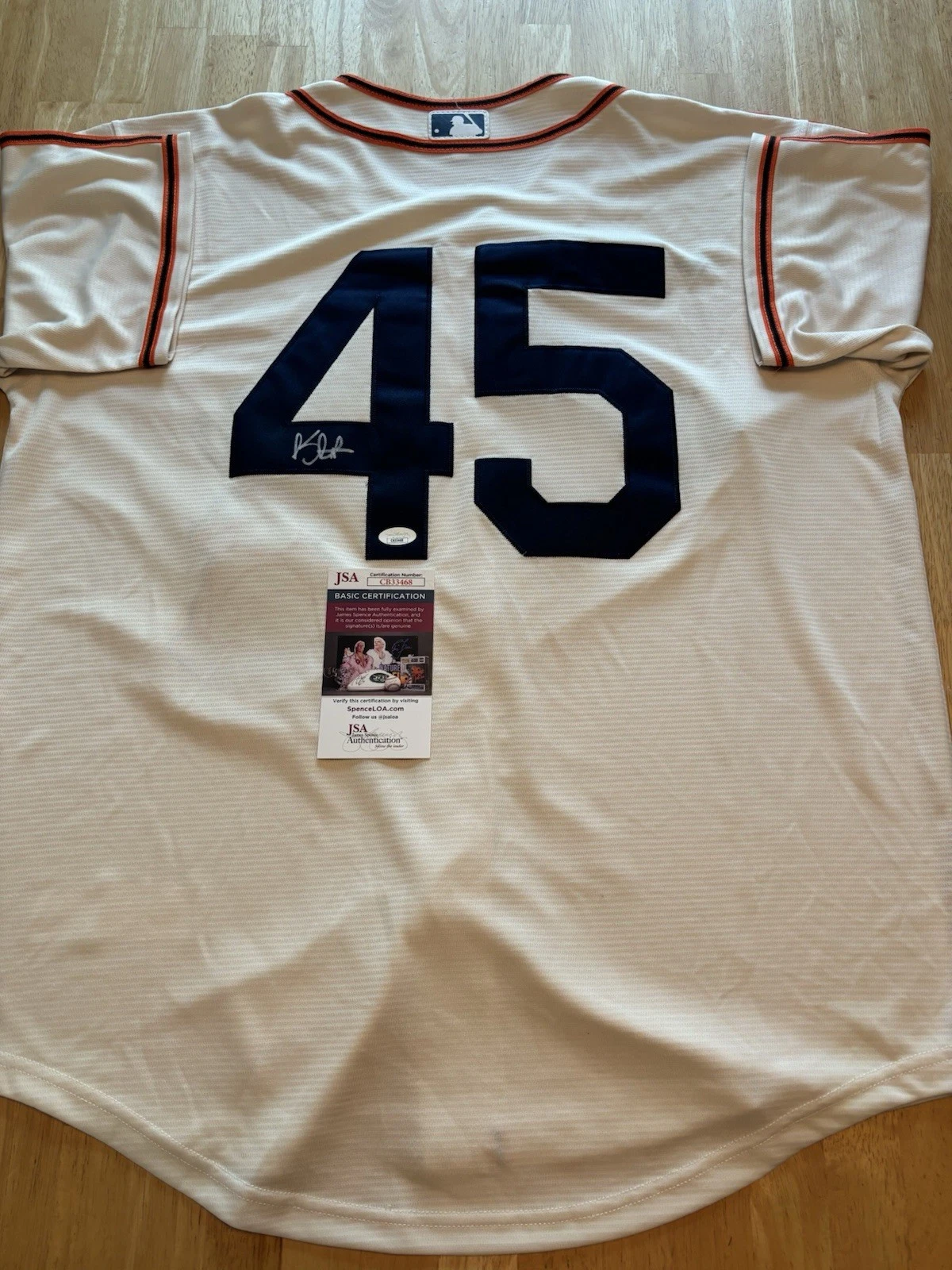 Kyle Harrison Signed Autographed Jersey  Jsa COA San Francisco Giants