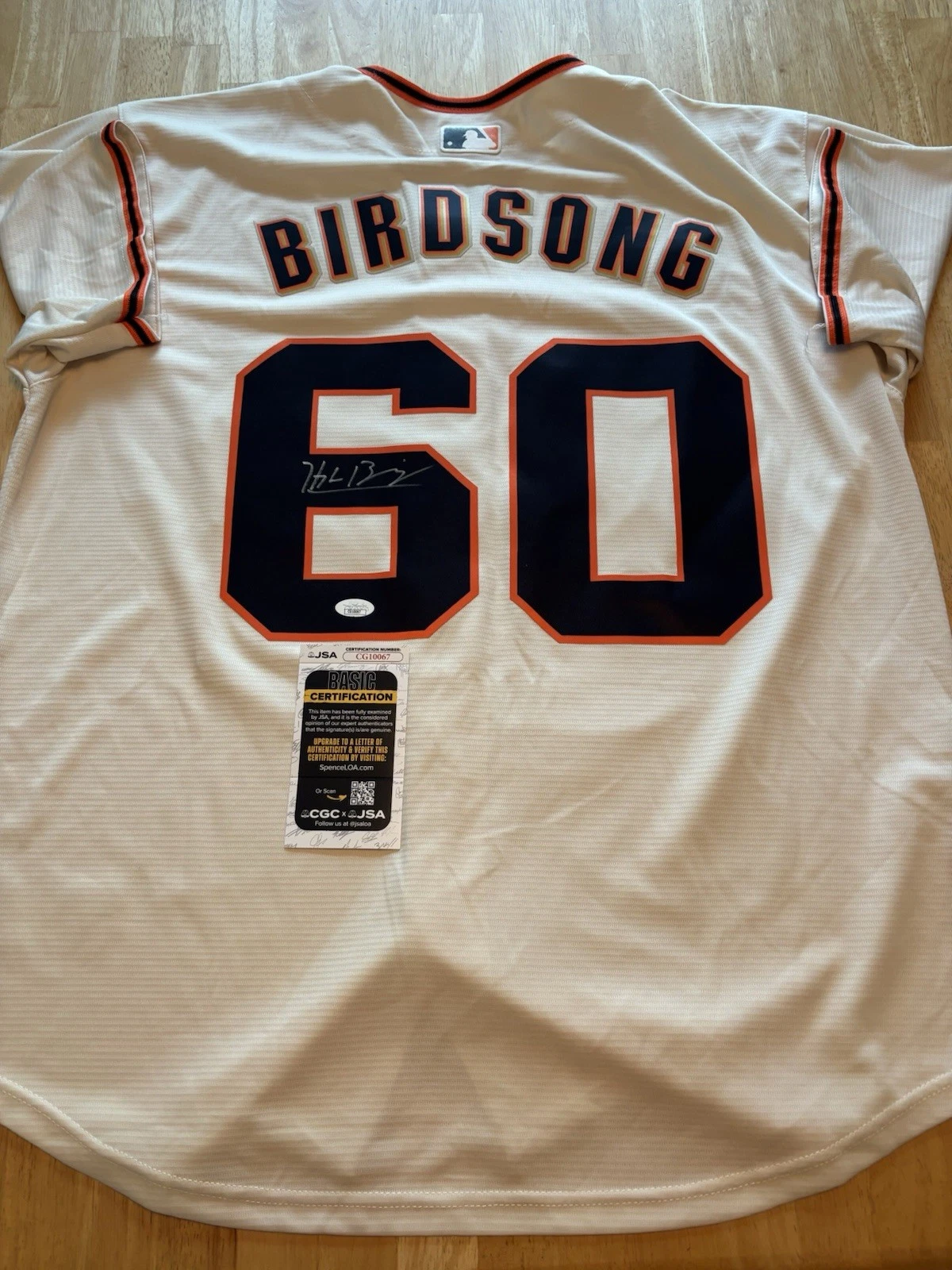 Hayden Birdsong Signed Autographed San Francisco Giants Jersey Jsa Coa