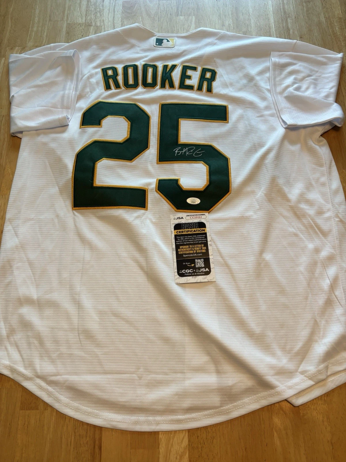 Brent Rooker Oakland Athletics Autographed Signed Jersey Jsa Coa