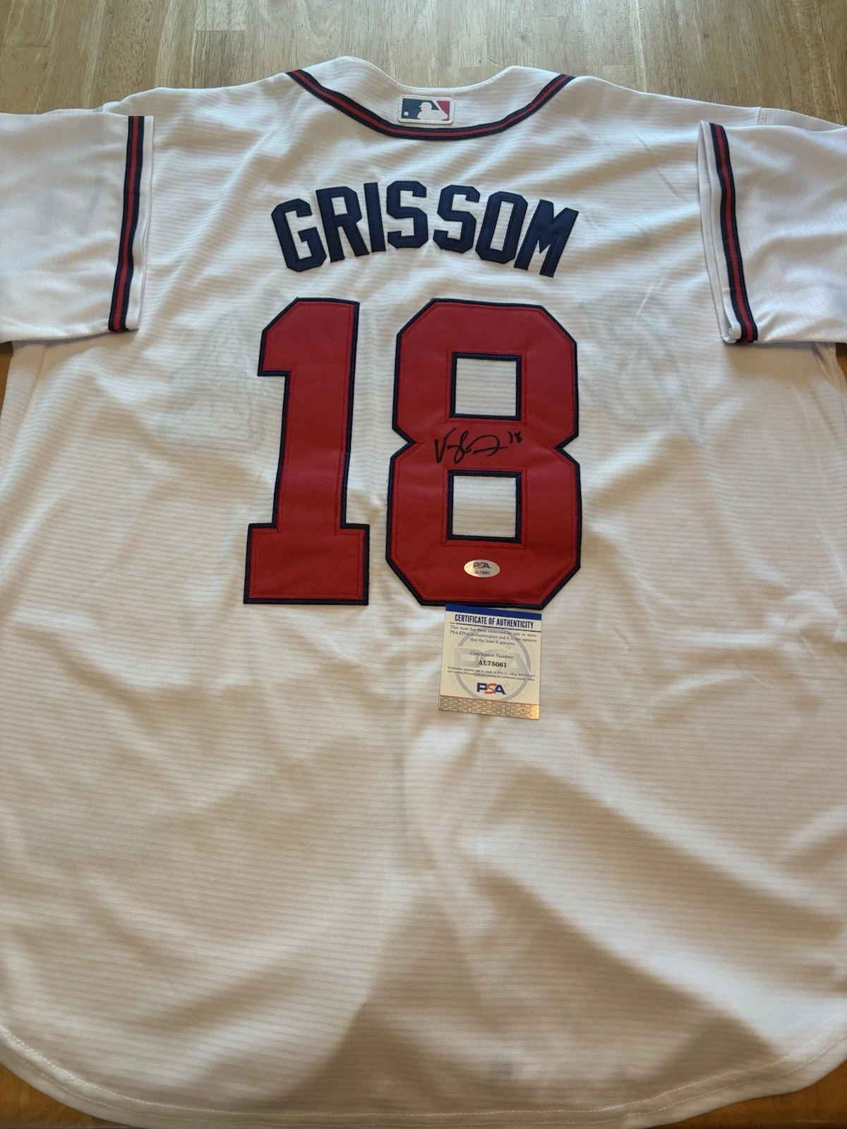 Vaughn Grissom Signed Autographed Atlanta Braves Jersey PSA/DNA