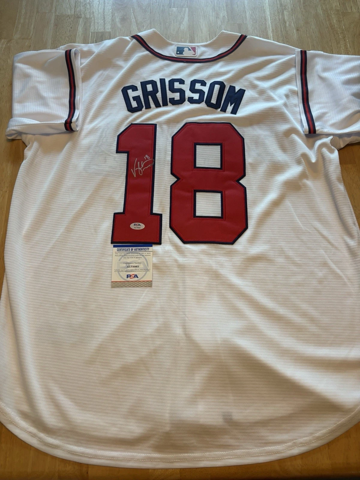 Vaughn Grissom Signed Autographed Atlanta Braves Jersey PSA/DNA