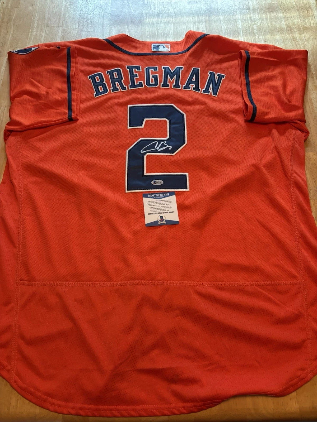 Alex Bregman Houston Astros Signed Autographed Jersey. Beckett Coa