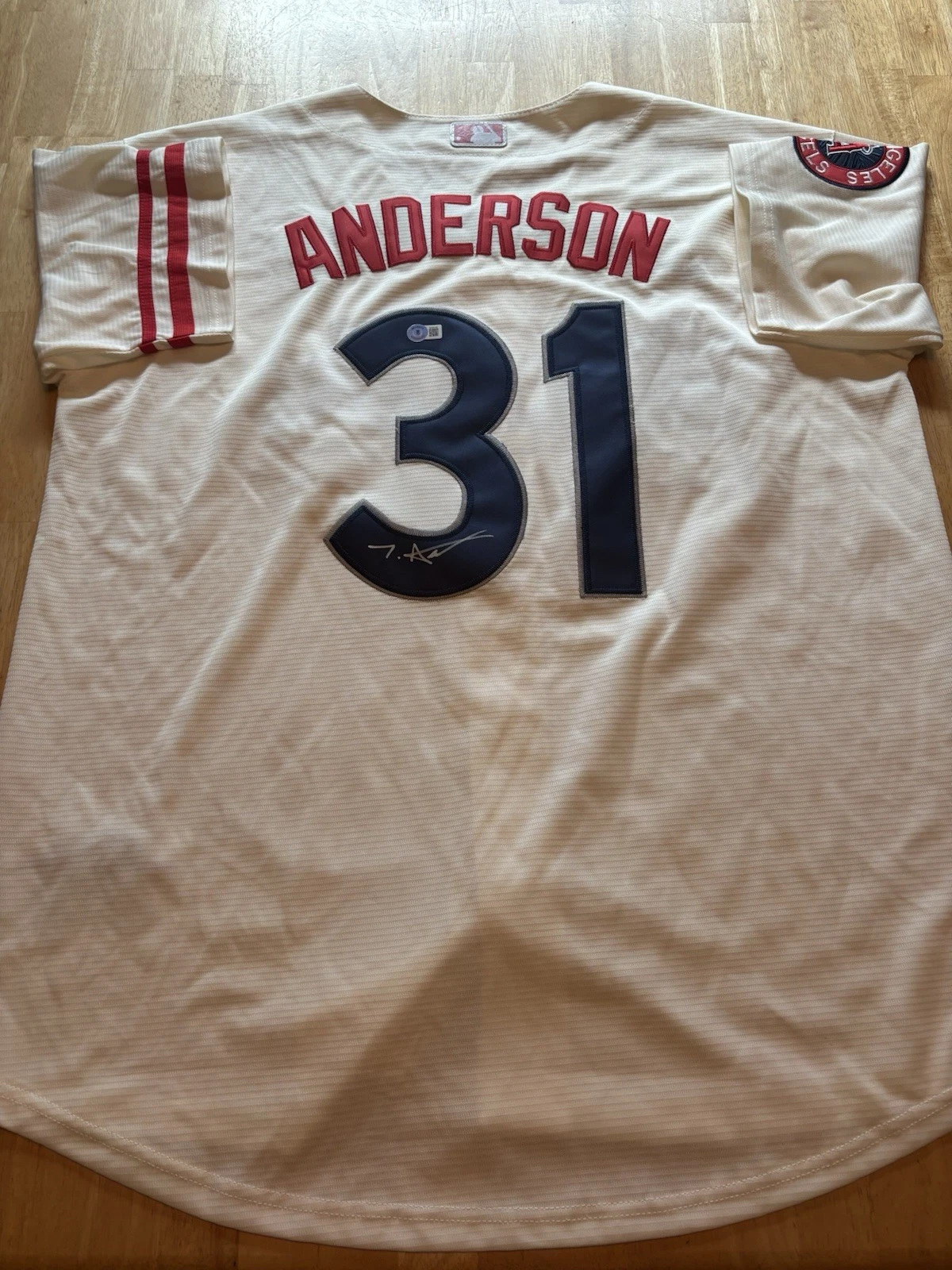 TYLER ANDERSON LA Angels Signed Autographed Jersey. Beckett Coa
