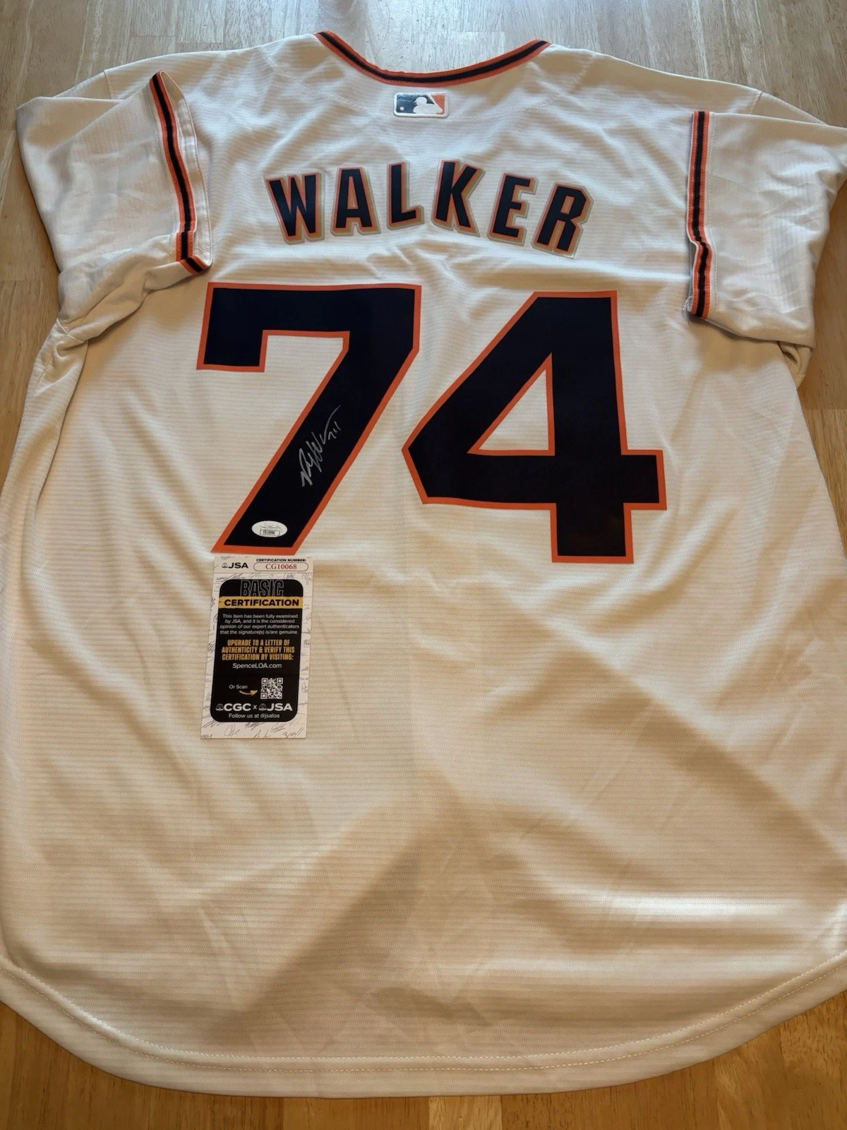 Ryan Walker Signed Autographed San Francisco Giants Jersey JSA COA